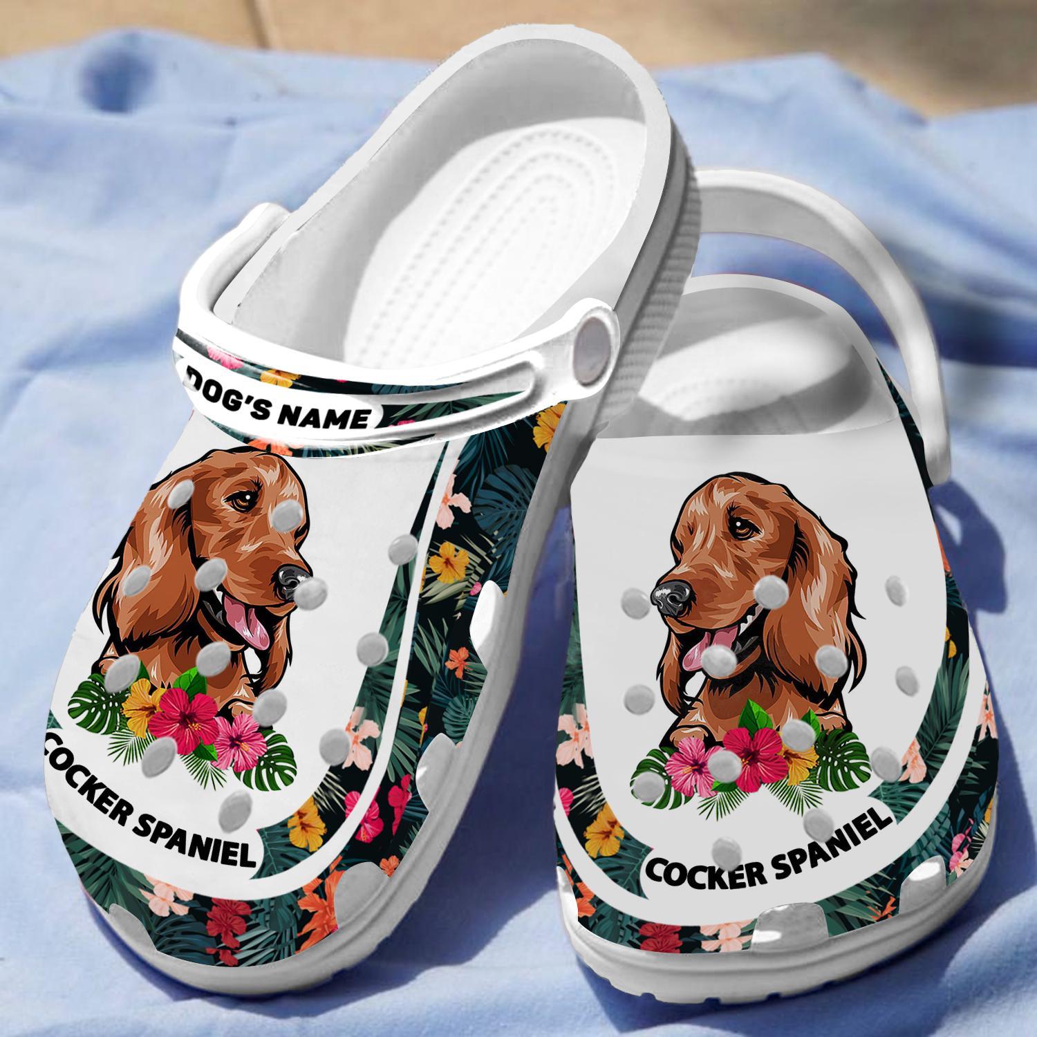 Merchidea Cocker Spaniel Dog Crocs Crocband Clogs Shoes Comfortable For Men Women and Kids