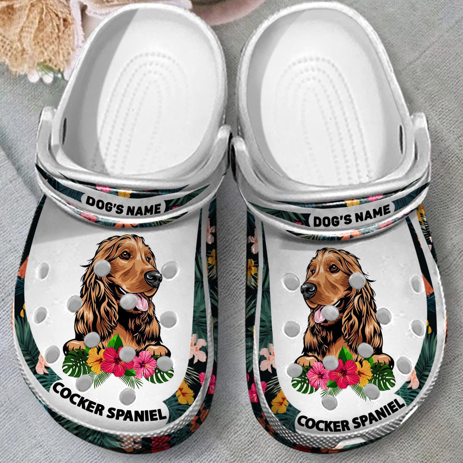 Merchidea Cocker Spaniel Dog Crocs Crocband Clogs Shoes Comfortable For Men Women and Kids