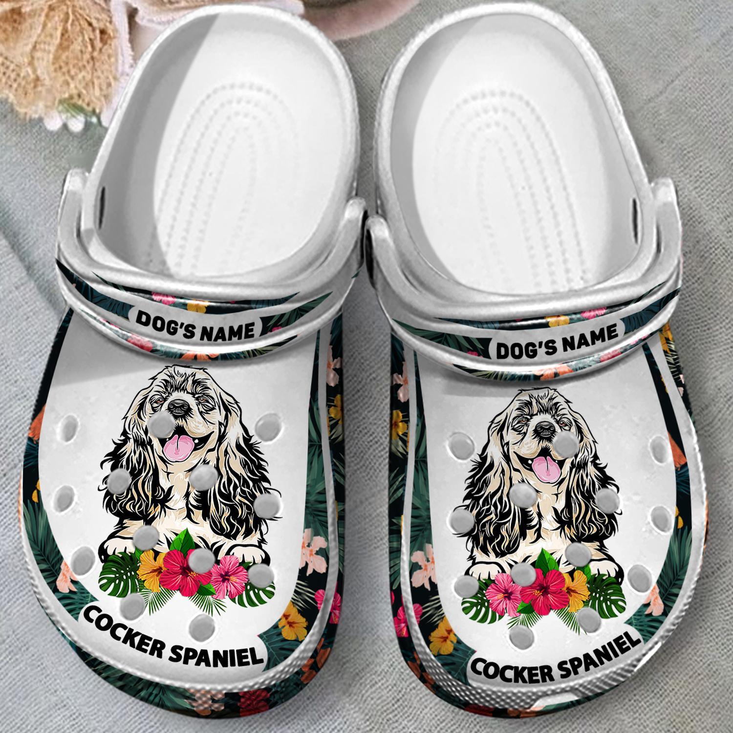 Merchidea Cocker Spaniel Dog Crocs Crocband Clogs Shoes Comfortable For Men Women and Kids
