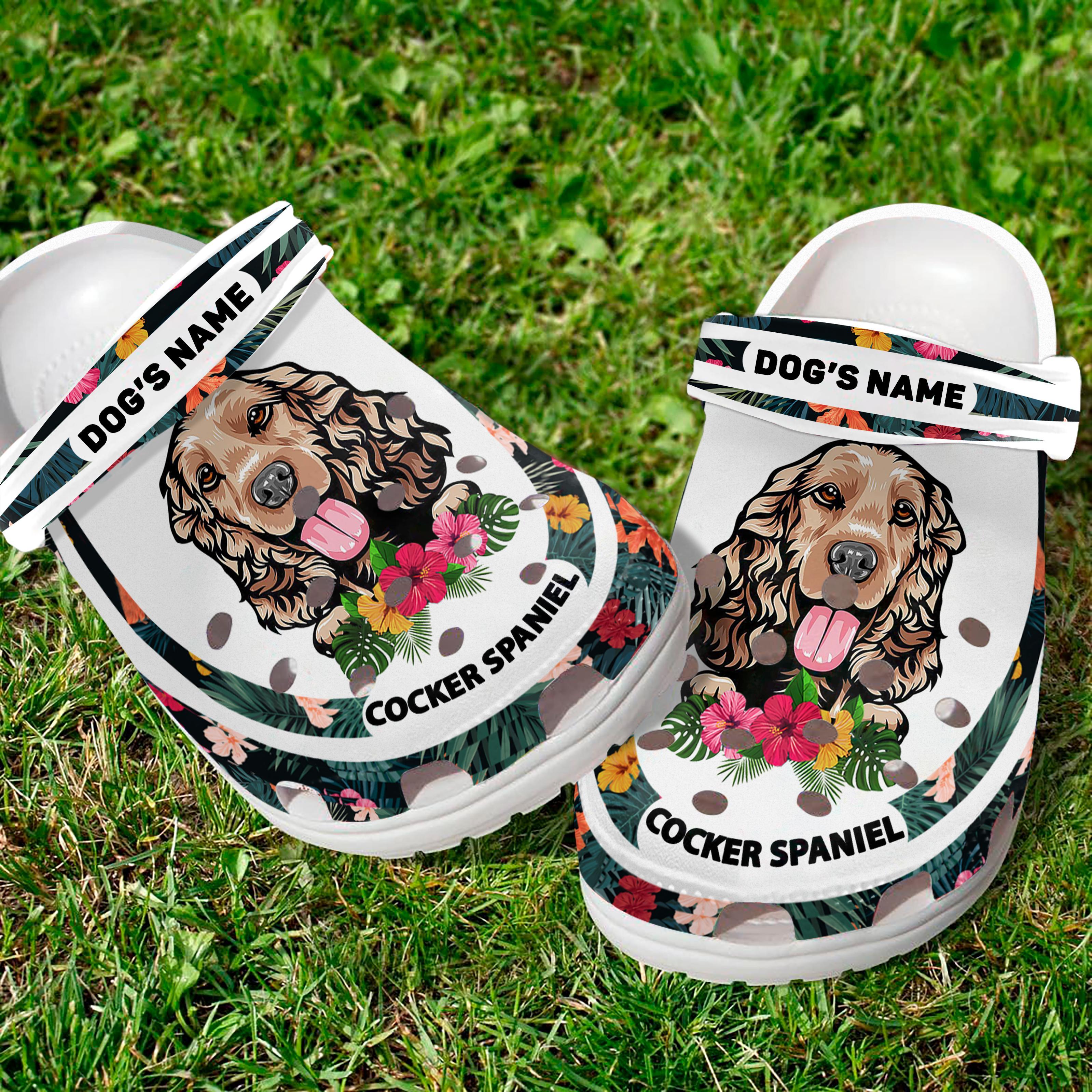 Merchidea Cocker Spaniel Dog Crocs Crocband Clogs Shoes Comfortable For Men Women and Kids