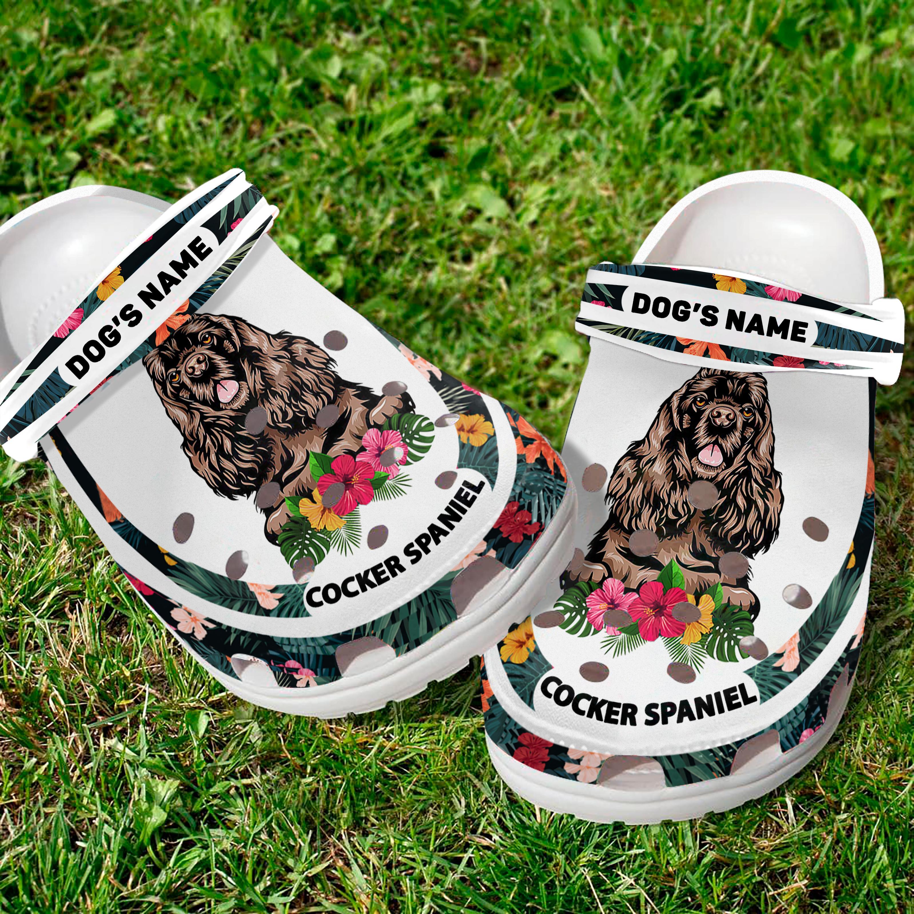 Merchidea Cocker Spaniel Dog Crocs Crocband Clogs Shoes Comfortable For Men Women and Kids