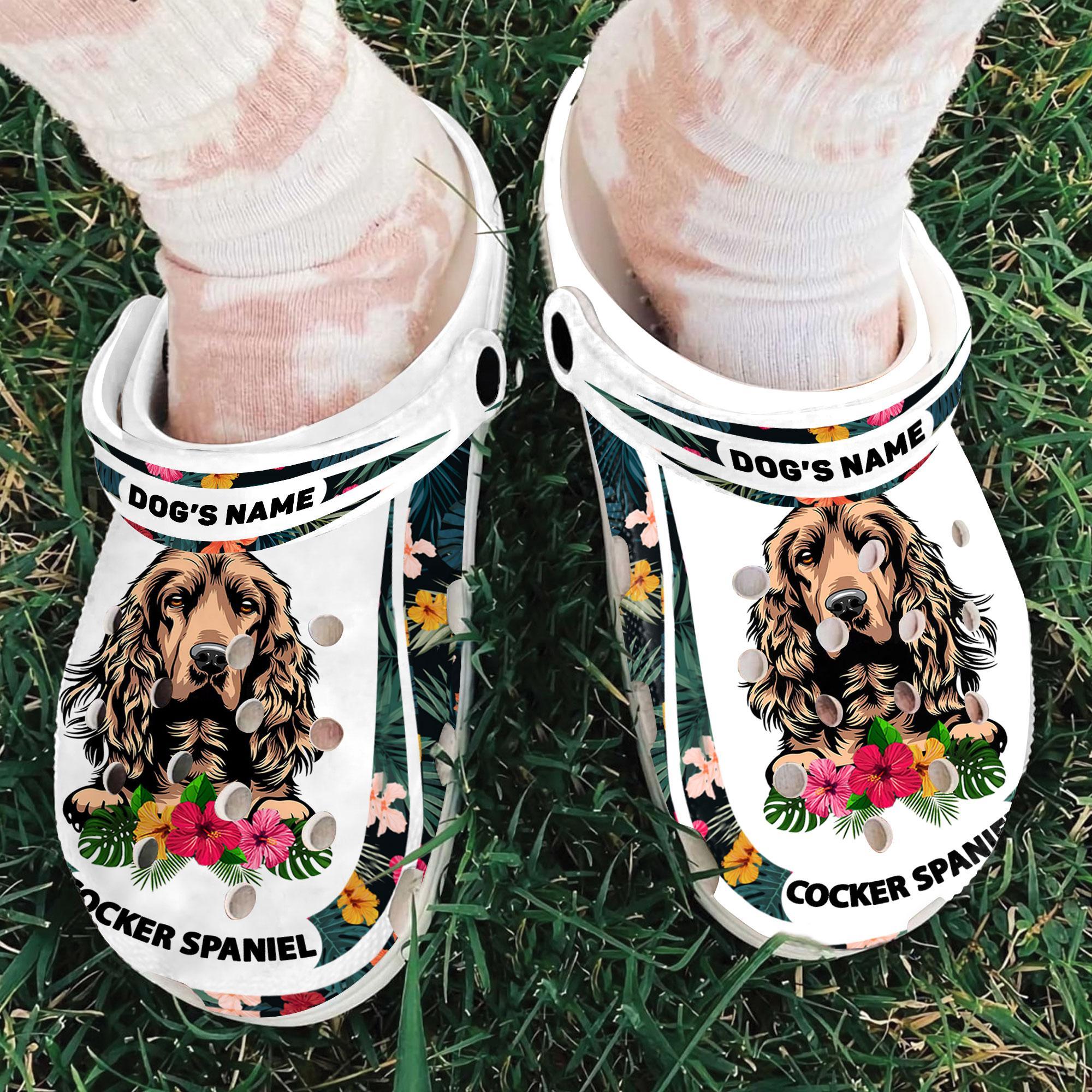 Merchidea Cocker Spaniel Dog Crocs Crocband Clogs Shoes Comfortable For Men Women and Kids