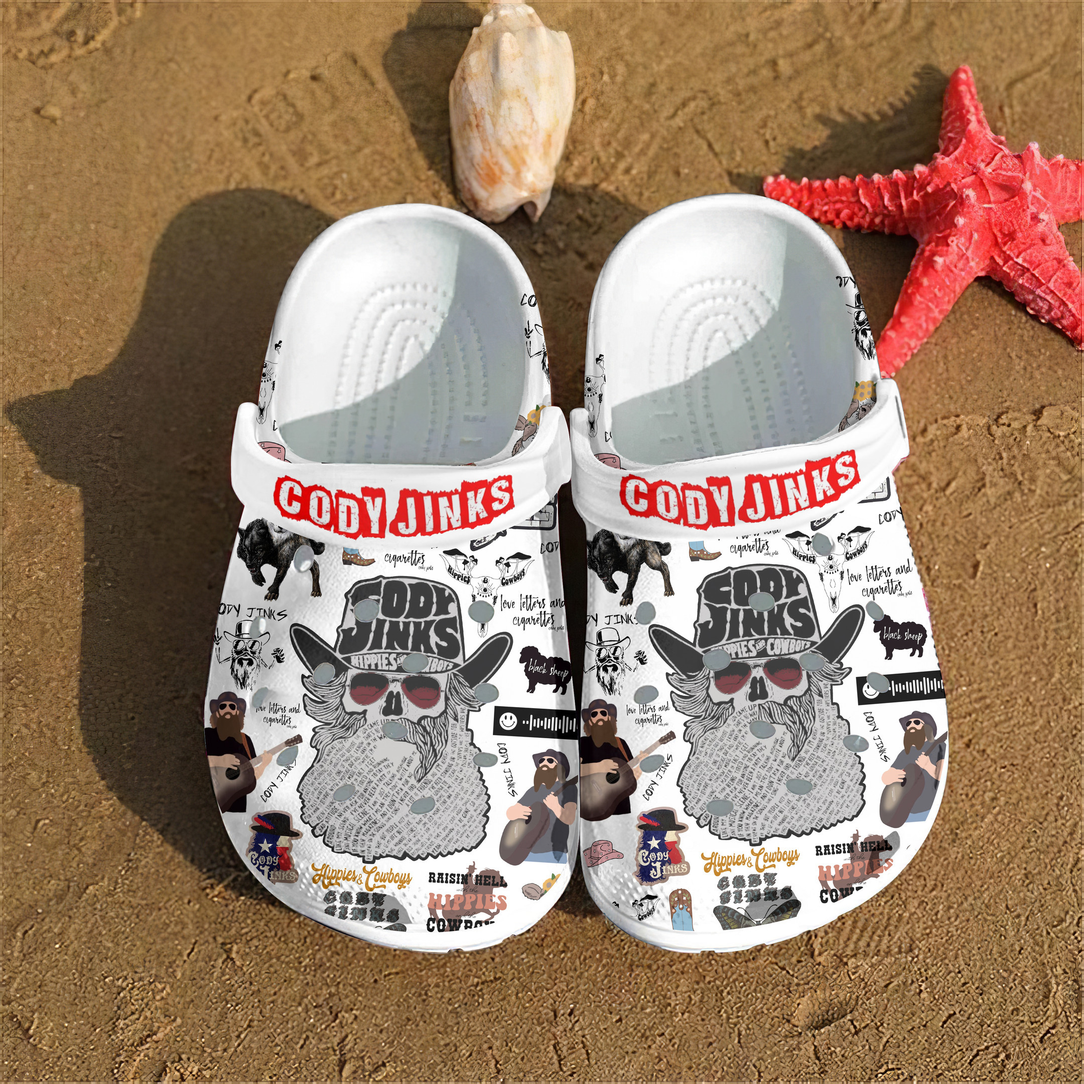 Merchidea Cody Jinks Music Crocs Crocband Clogs Shoes Comfortable For Men Women and Kids