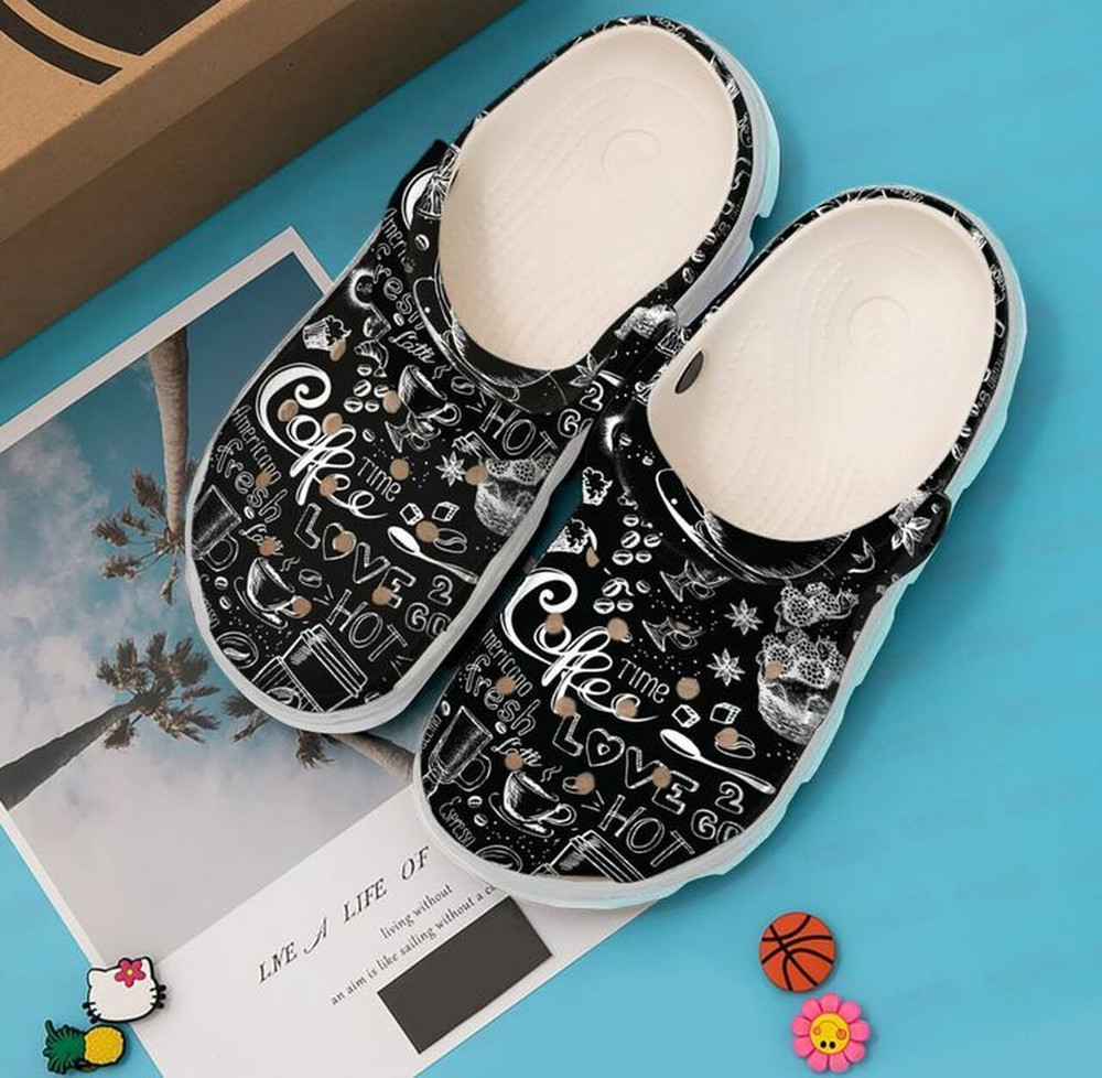 Merchidea Coffee Time Icon 102 Gift For Lover Rubber clog Shoes Comfy Footwear