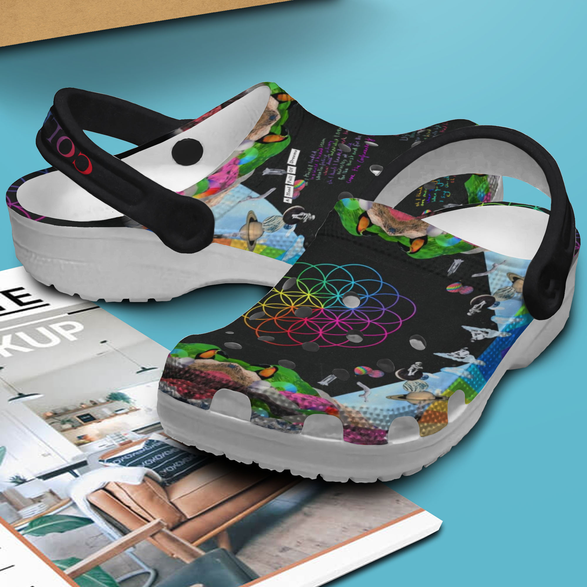 Merchidea Coldplay Band Music Crocs Crocband Clogs Shoes Comfortable For Men Women and Kids