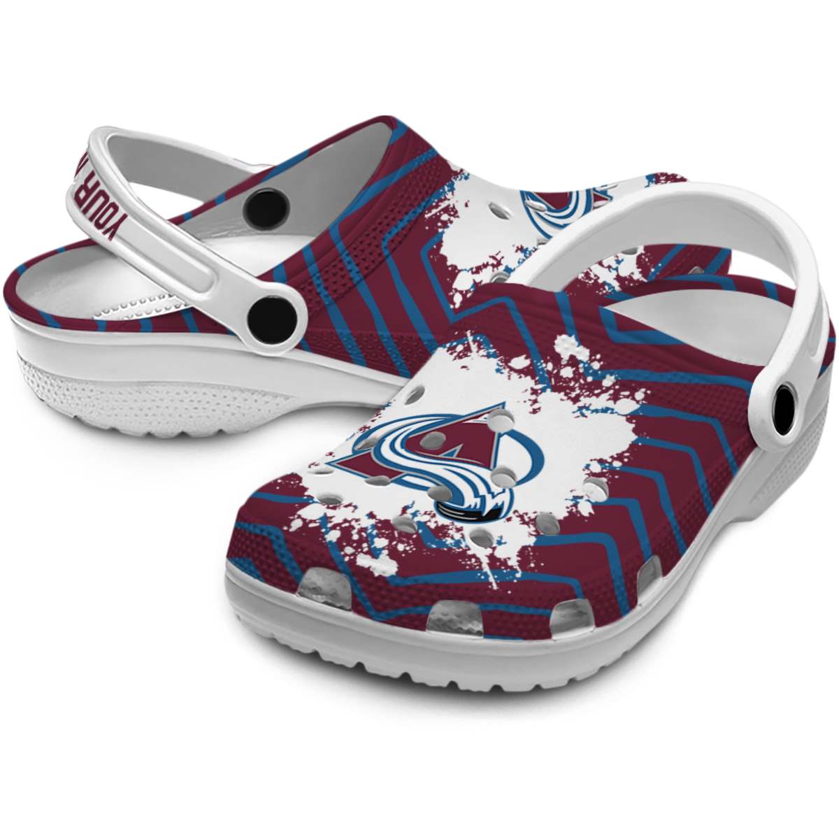 Merchidea Colorado Avalanche NHL Sport Crocs Crocband Clogs Shoes Comfortable For Men Women and Kids