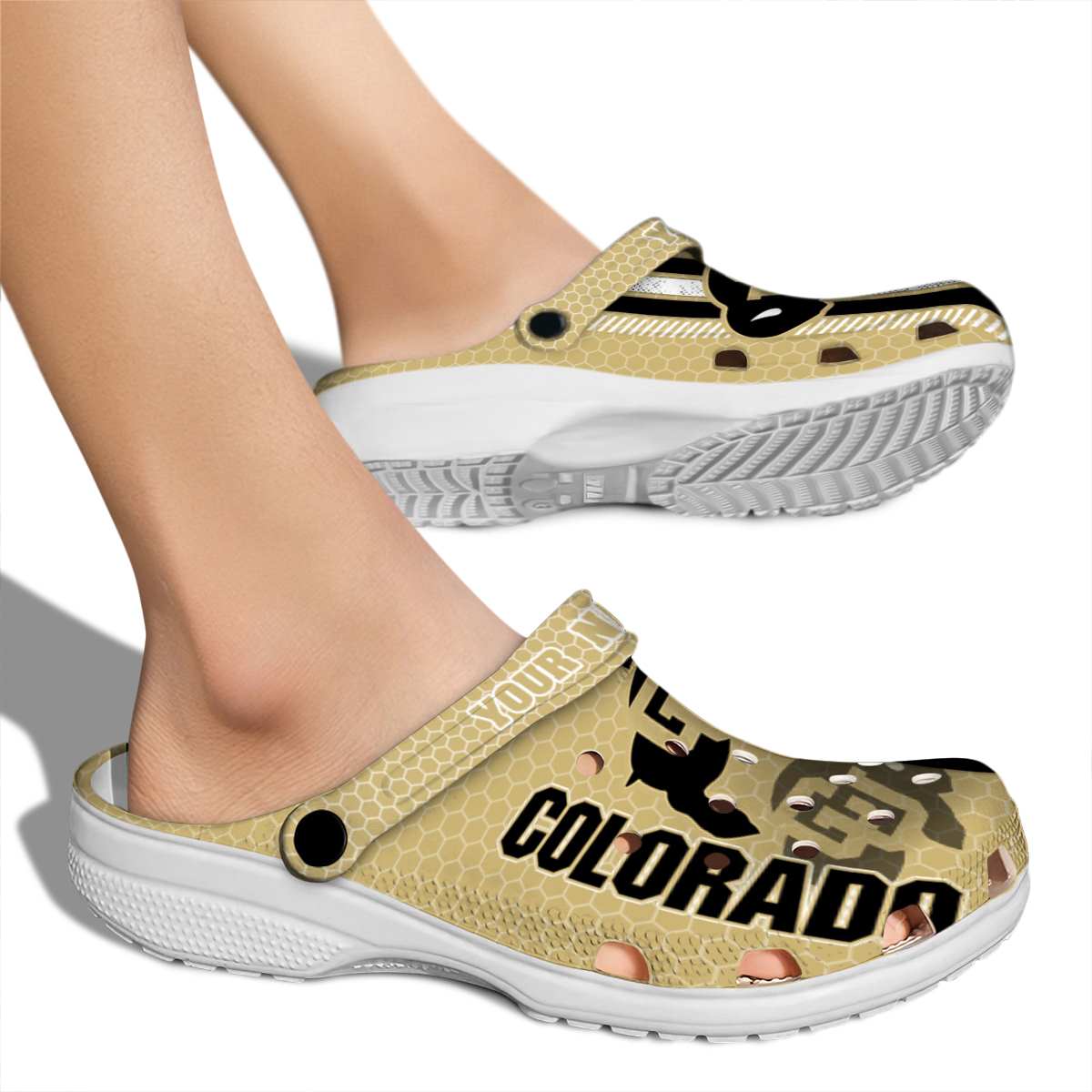 Merchidea Colorado Buffaloes NCAA Sport Crocs Crocband Clogs Shoes Comfortable For Men Women and Kids