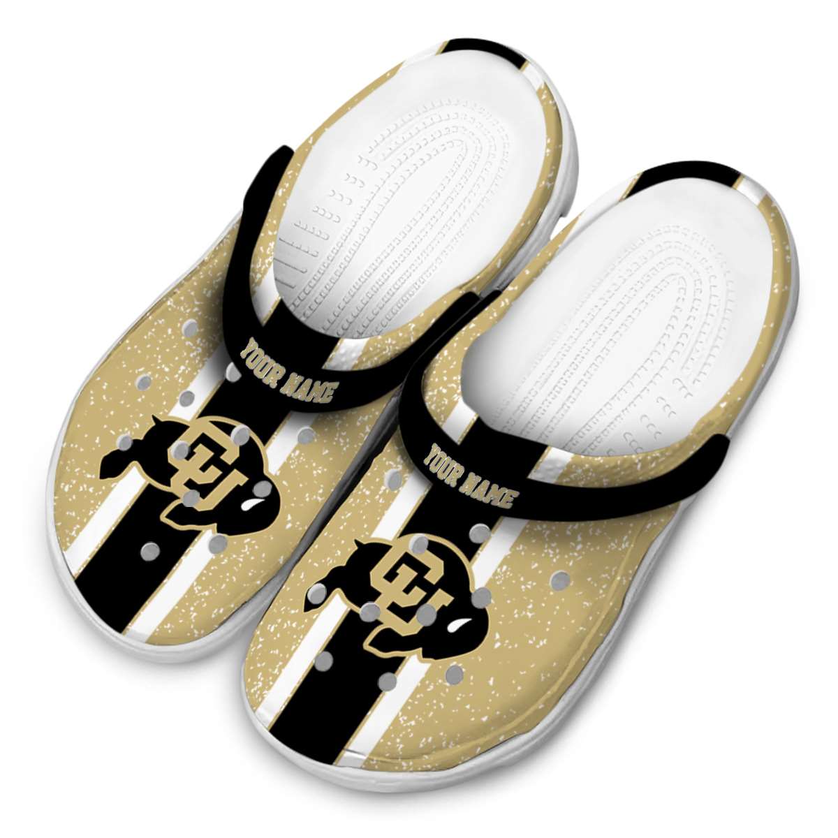 Merchidea Colorado Buffaloes NCAA Sport Crocs Crocband Clogs Shoes Comfortable For Men Women and Kids