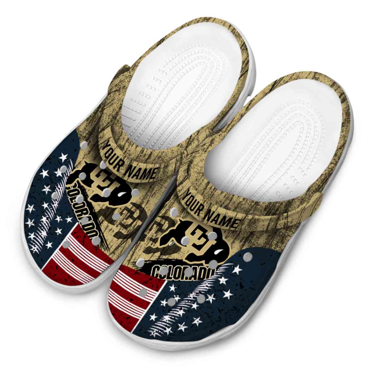 Merchidea Colorado Buffaloes NCAA Sport Crocs Crocband Clogs Shoes Comfortable For Men Women and Kids