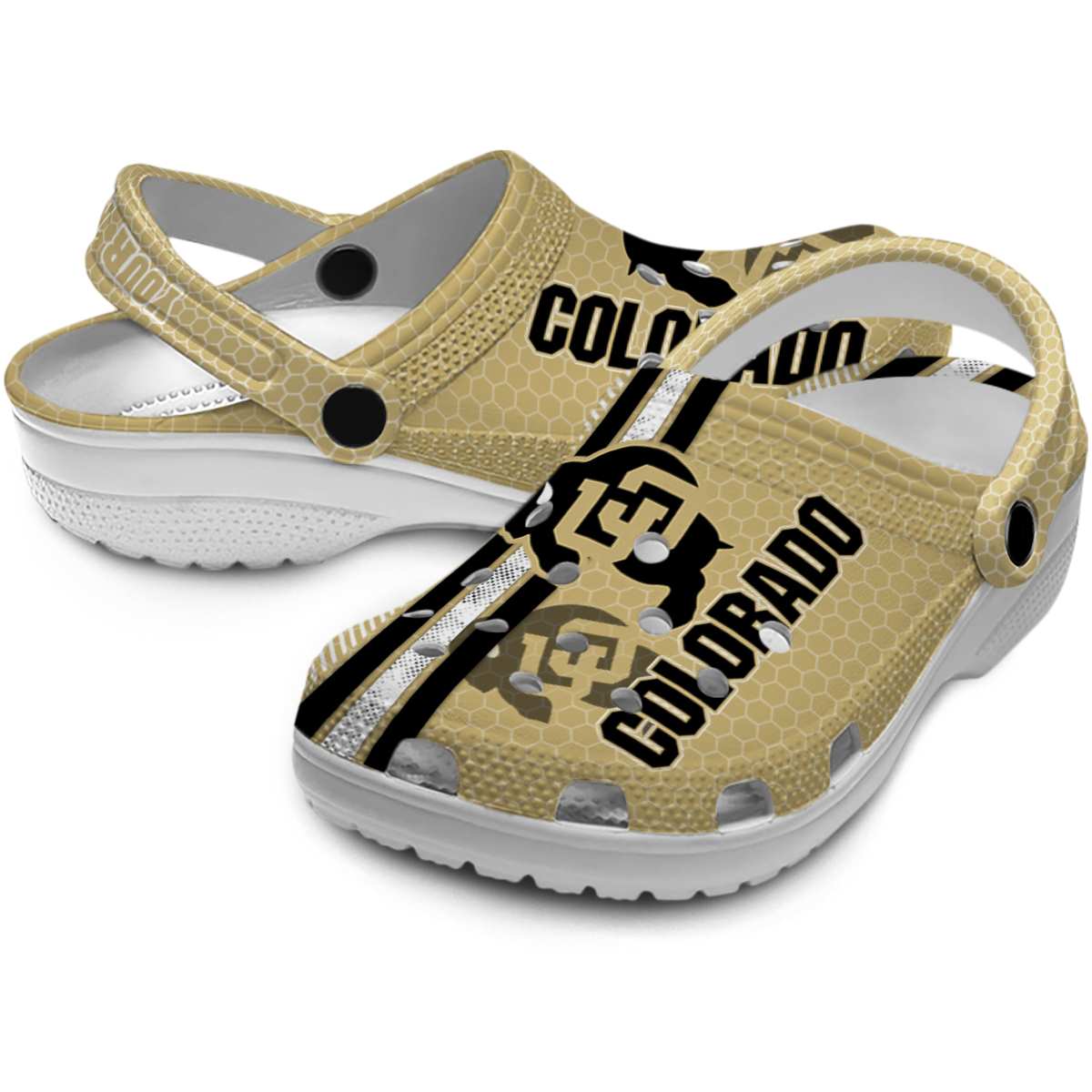 Merchidea Colorado Buffaloes NCAA Sport Crocs Crocband Clogs Shoes Comfortable For Men Women and Kids