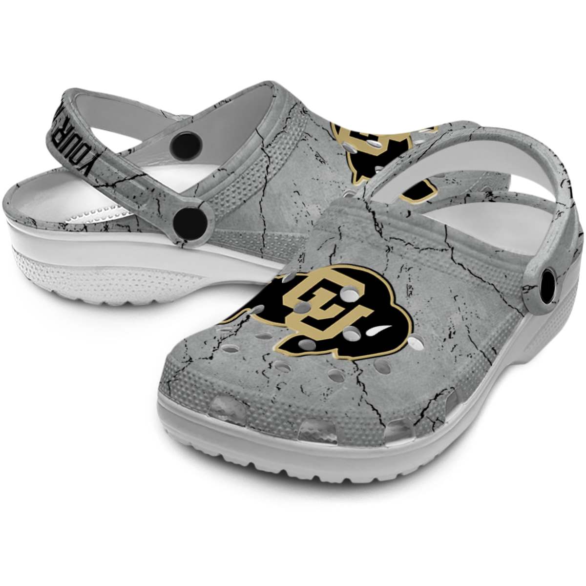 Merchidea Colorado Buffaloes NCAA Sport Crocs Crocband Clogs Shoes Comfortable For Men Women and Kids