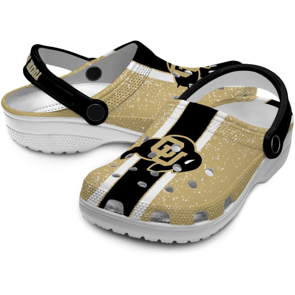 Merchidea Colorado Buffaloes NCAA Sport Crocs Crocband Clogs Shoes Comfortable For Men Women and Kids