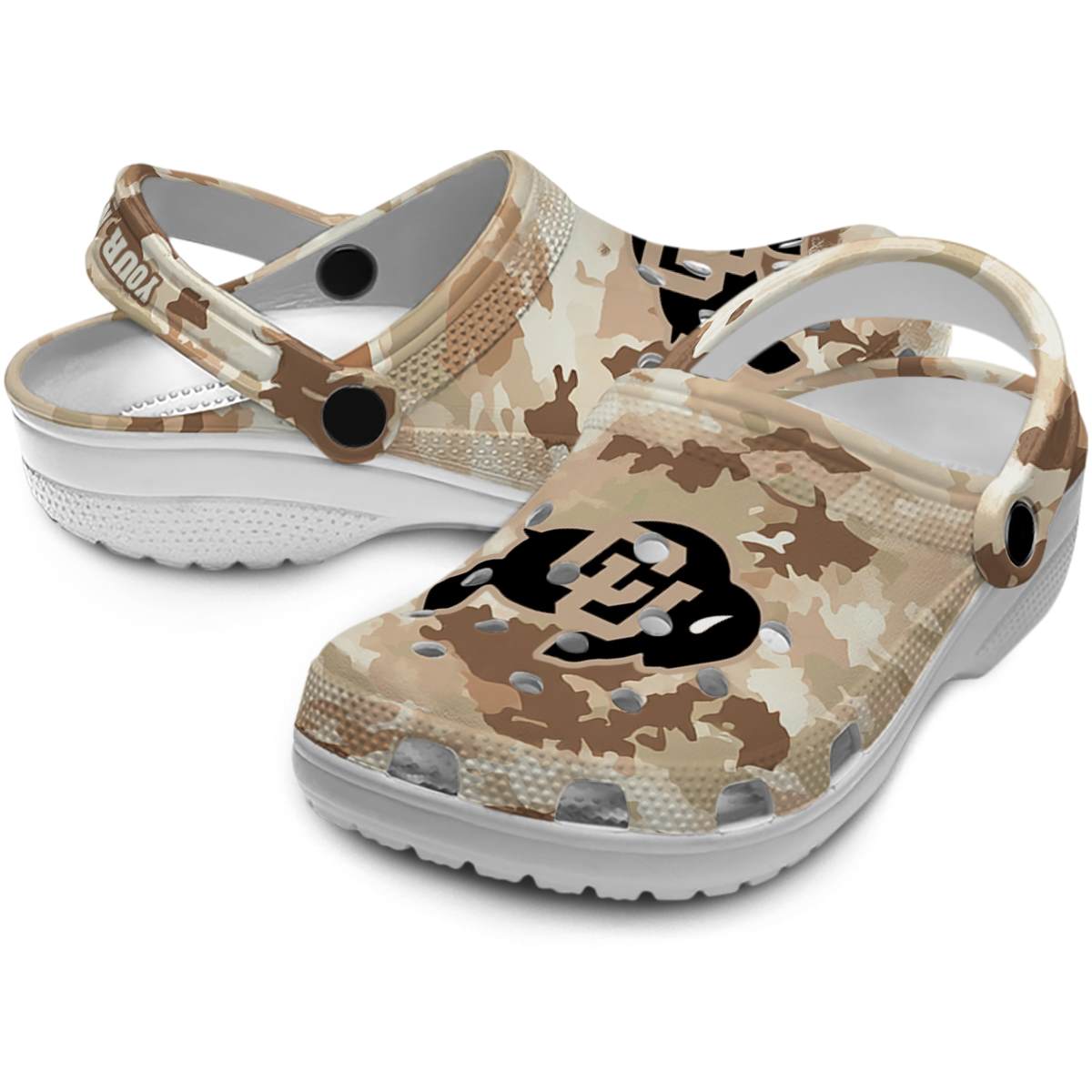 Merchidea Colorado Buffaloes NCAA Sport Crocs Crocband Clogs Shoes Comfortable For Men Women and Kids