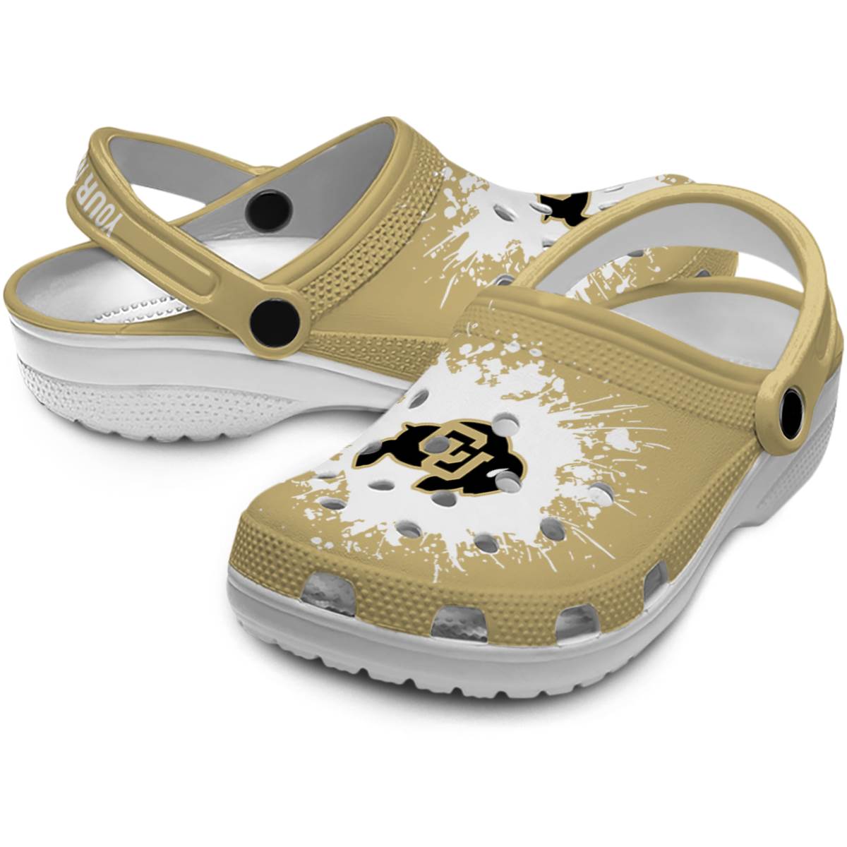 Merchidea Colorado Buffaloes NCAA Sport Crocs Crocband Clogs Shoes Comfortable For Men Women and Kids