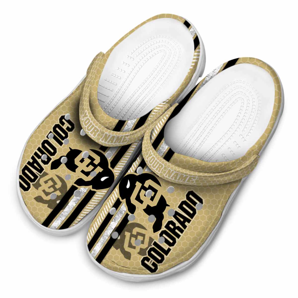 Merchidea Colorado Buffaloes NCAA Sport Crocs Crocband Clogs Shoes Comfortable For Men Women and Kids