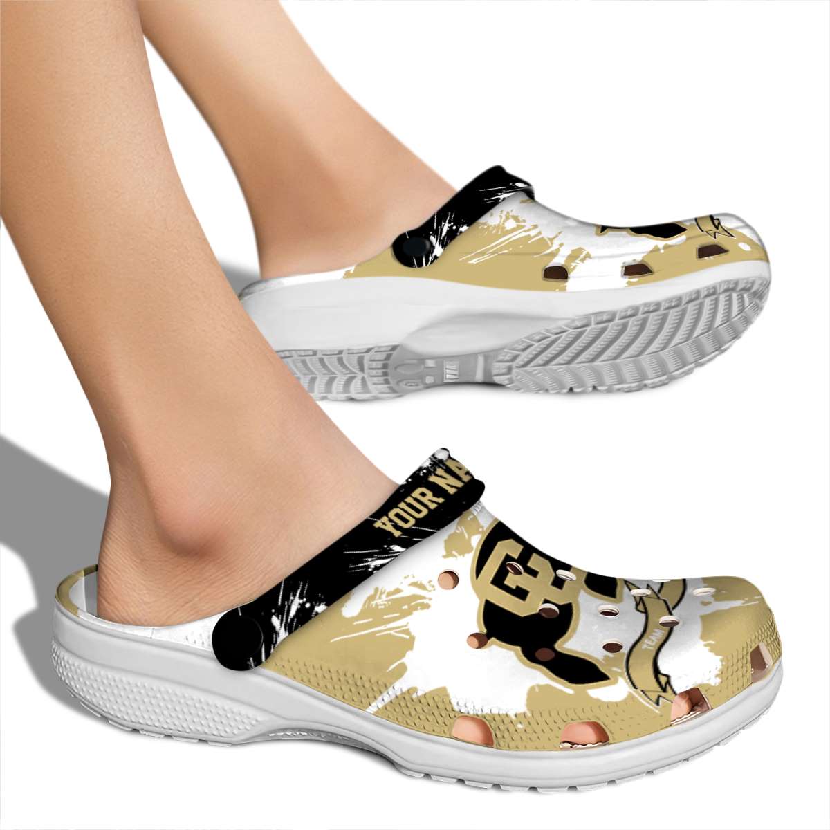 Merchidea Colorado Buffaloes NCAA Sport Crocs Crocband Clogs Shoes Comfortable For Men Women and Kids