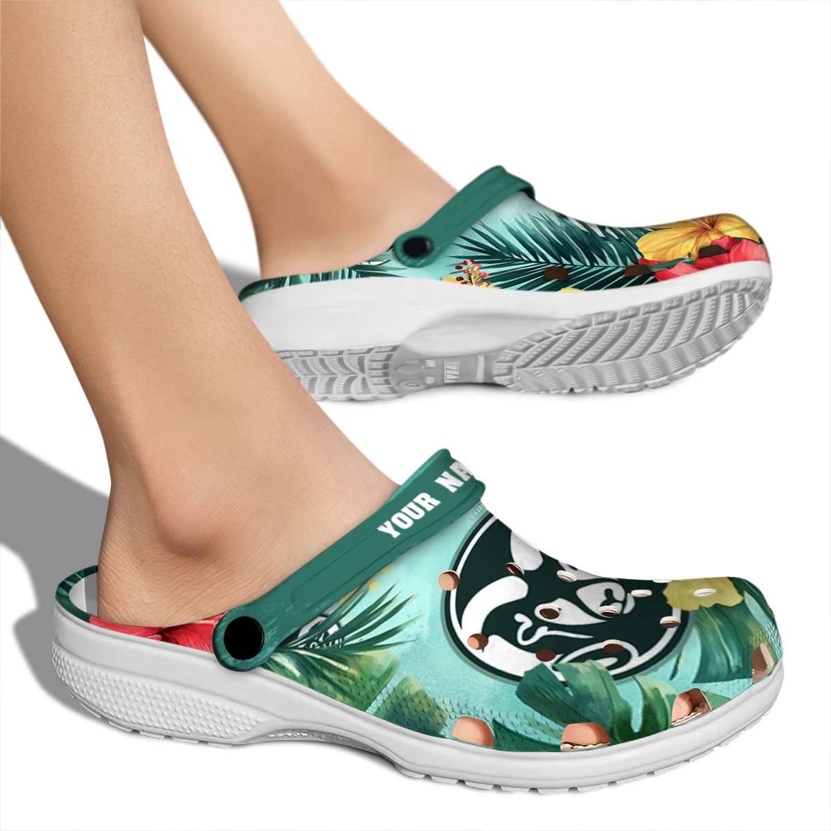 Merchidea Colorado State Rams NCAA Sport Crocs Crocband Clogs Shoes Comfortable For Men Women and Kids