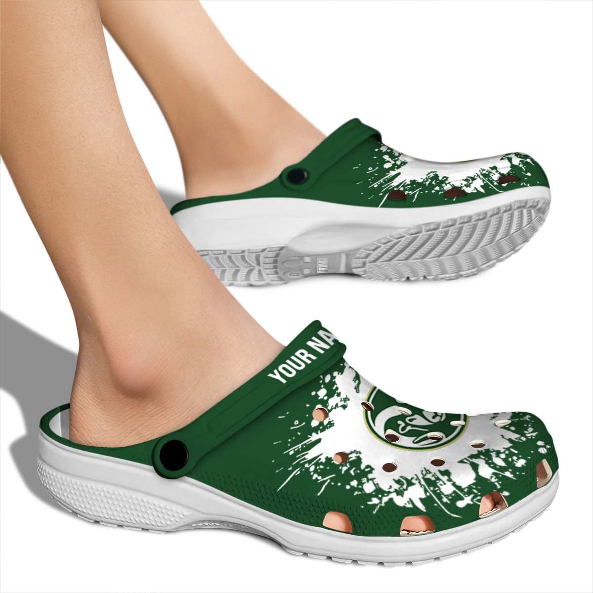 Merchidea Colorado State Rams NCAA Sport Crocs Crocband Clogs Shoes Comfortable For Men Women and Kids