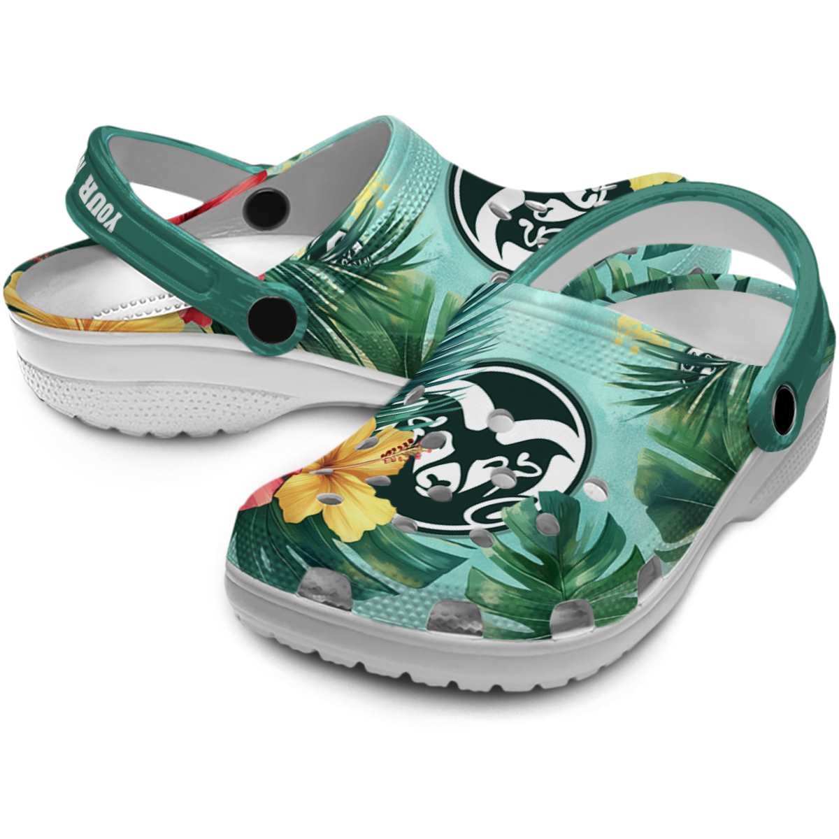 Merchidea Colorado State Rams NCAA Sport Crocs Crocband Clogs Shoes Comfortable For Men Women and Kids