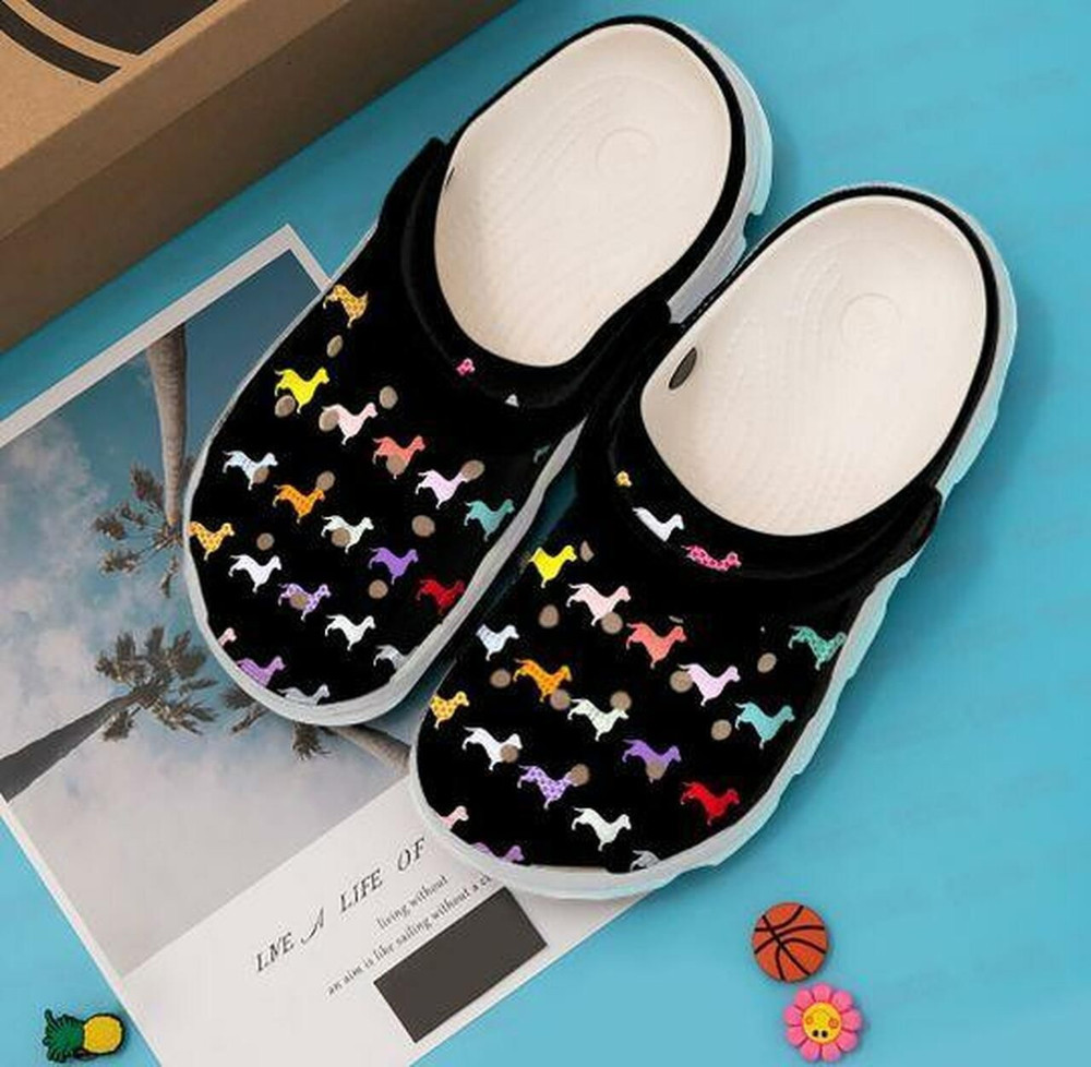 Merchidea Colorful Dachshund 10 Gift For Lover Rubber clog Shoes Comfy Footwear