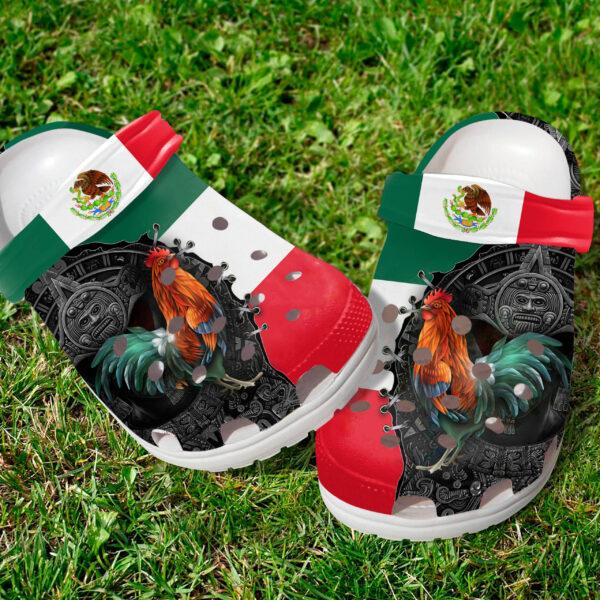 Merchidea Cool Mexican Rooster Crocs Crocband Clogs Shoes Comfortable For Men Women and Kids
