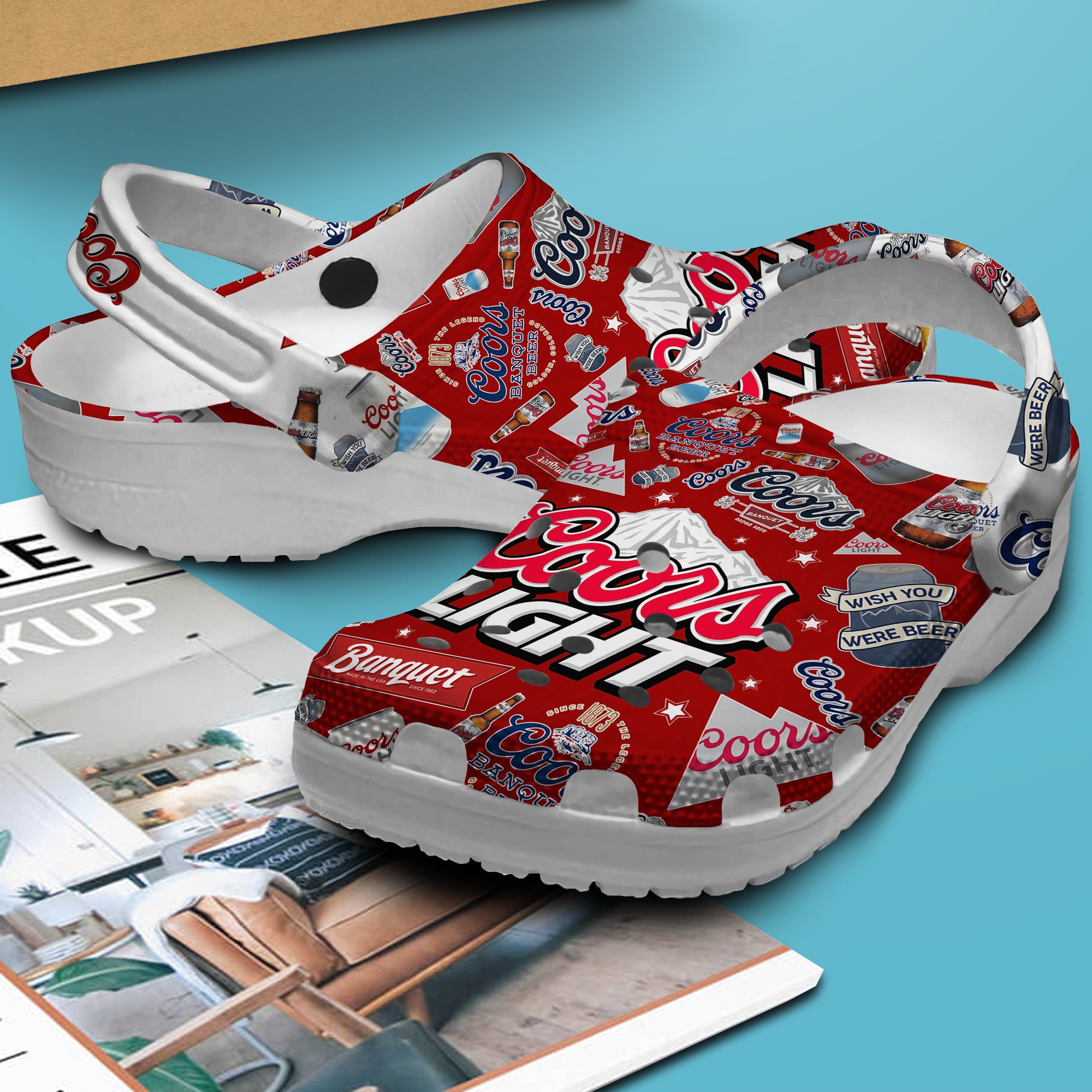 Merchidea Coors Light Drink Crocs Crocband Clogs Shoes Comfortable For Men Women and Kids