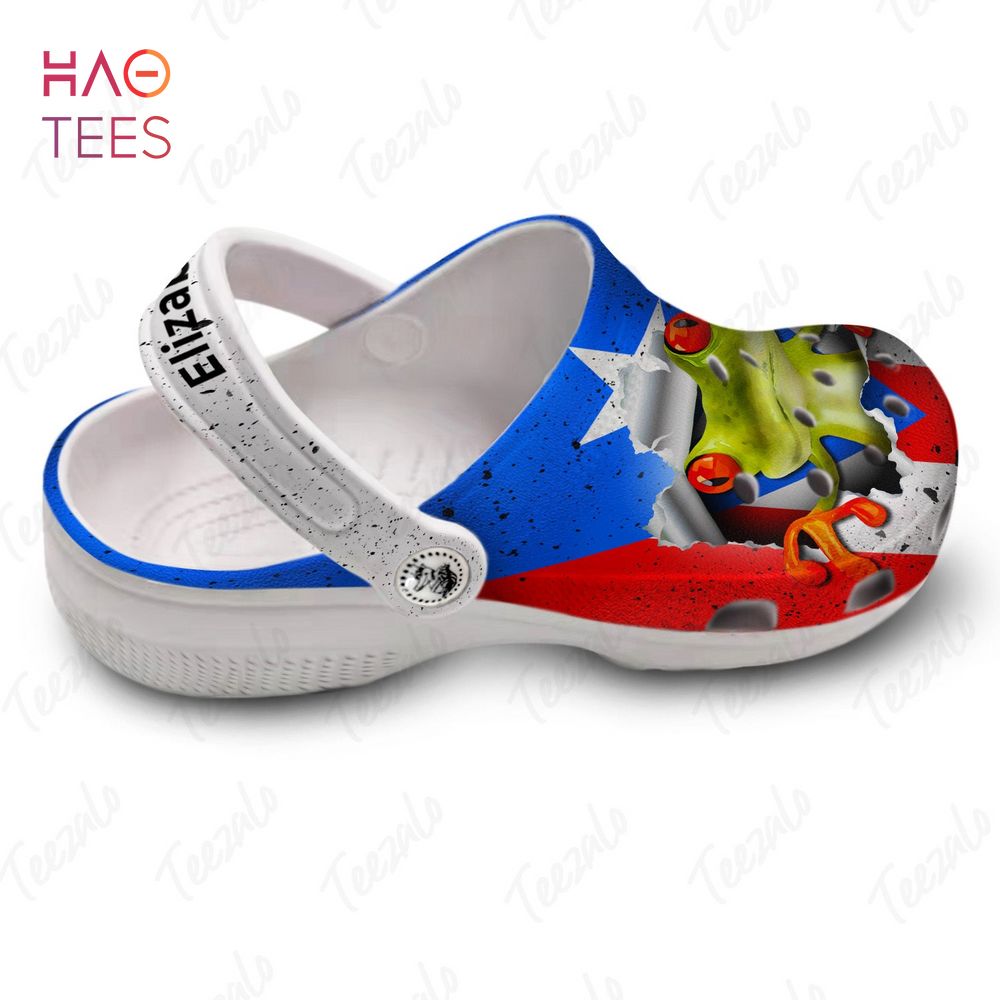 Merchidea Coqui Puerto Rico Flag Crocs Crocband Clogs Shoes Comfortable For Men Women and Kids