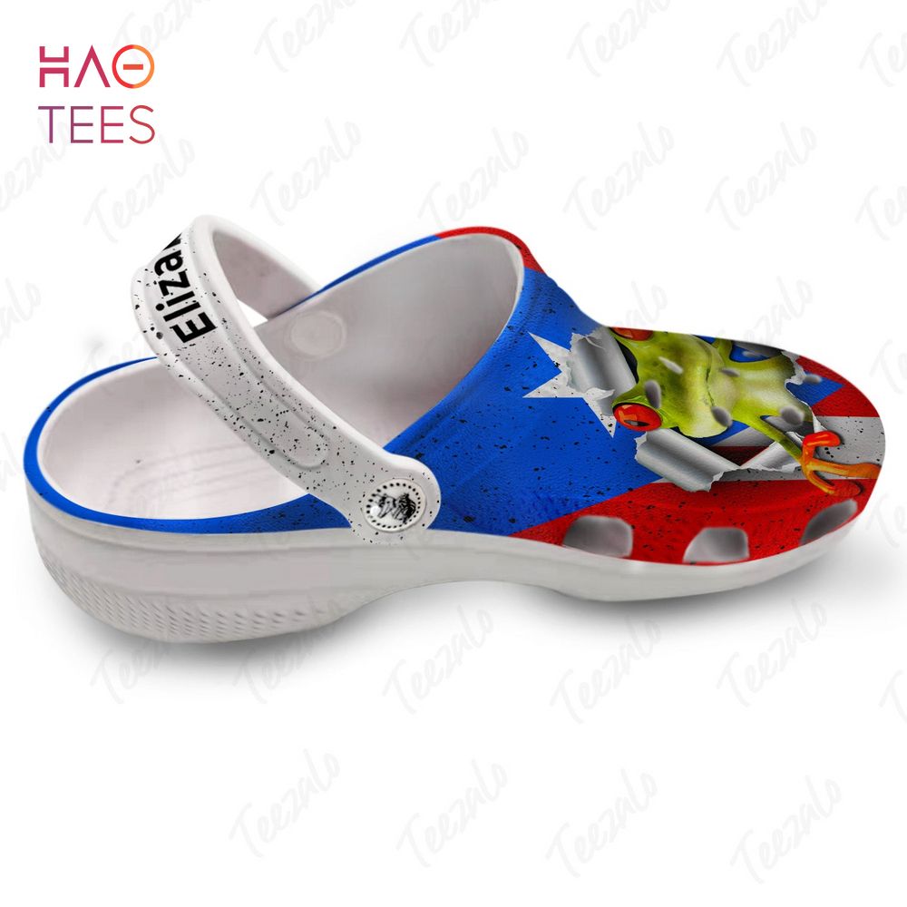 Merchidea Coqui Puerto Rico Flag Crocs Crocband Clogs Shoes Comfortable For Men Women and Kids