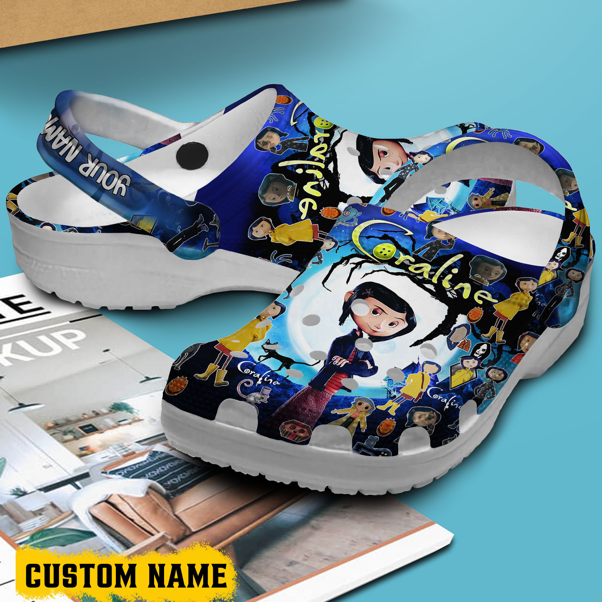 Merchidea Coraline Cartoon Crocs Crocband Clogs Shoes Comfortable For Men Women and Kids