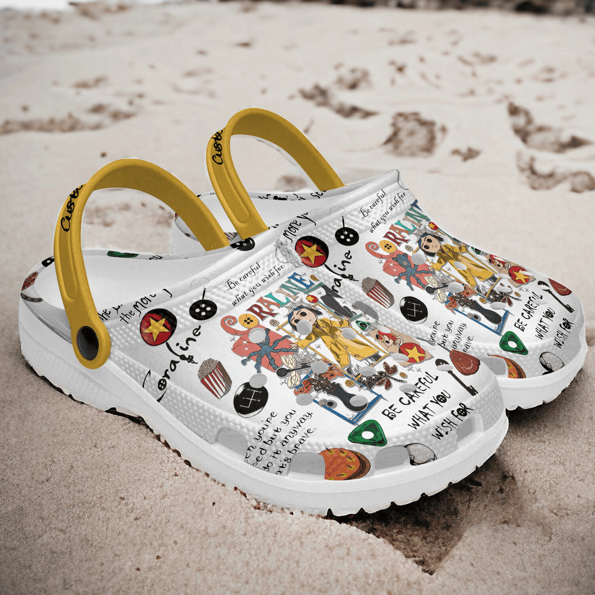 Merchidea Coraline Cartoon Crocs Crocband Clogs Shoes Comfortable For Men Women and Kids