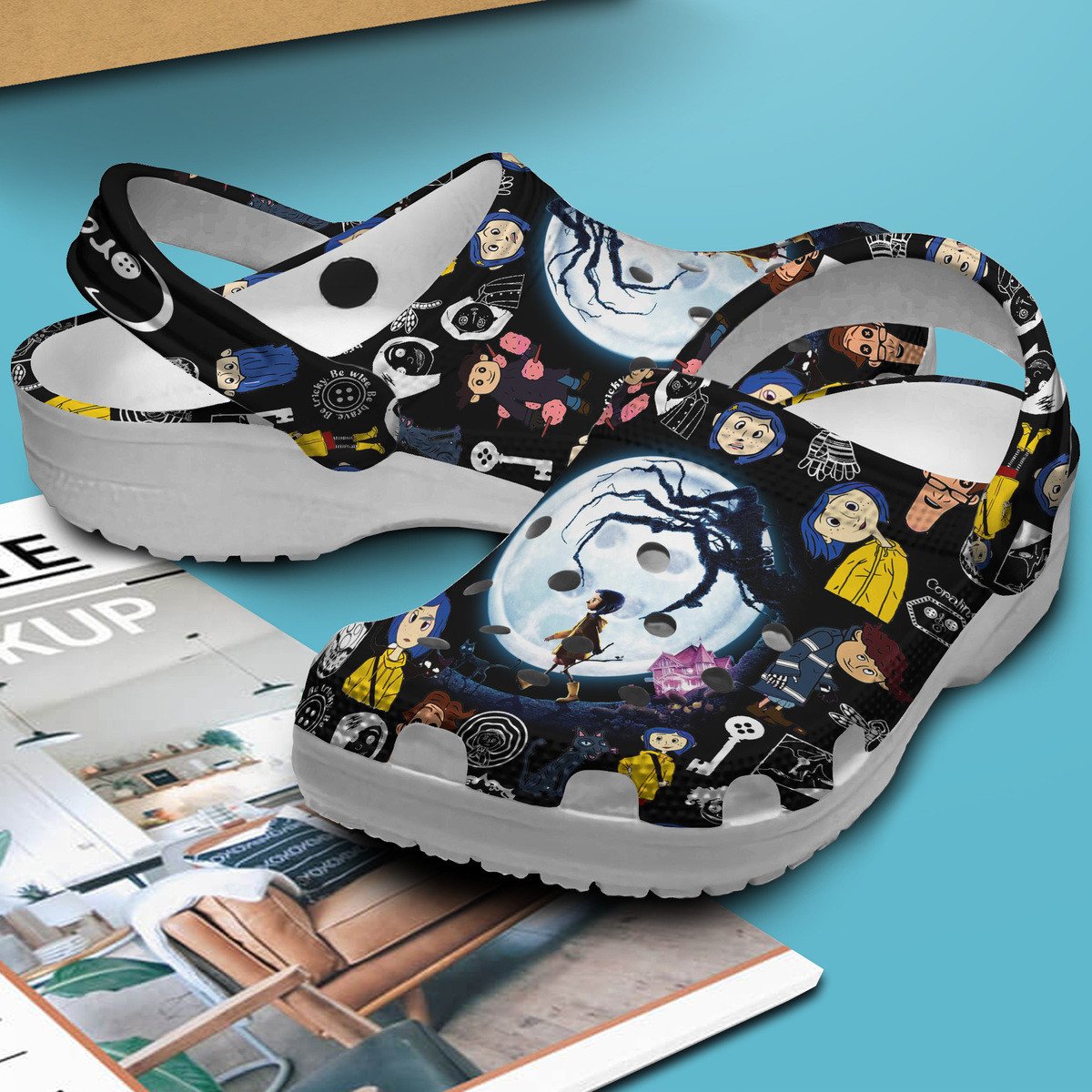 Merchidea Coraline Cartoon Crocs Crocband Clogs Shoes Comfortable For Men Women and Kids