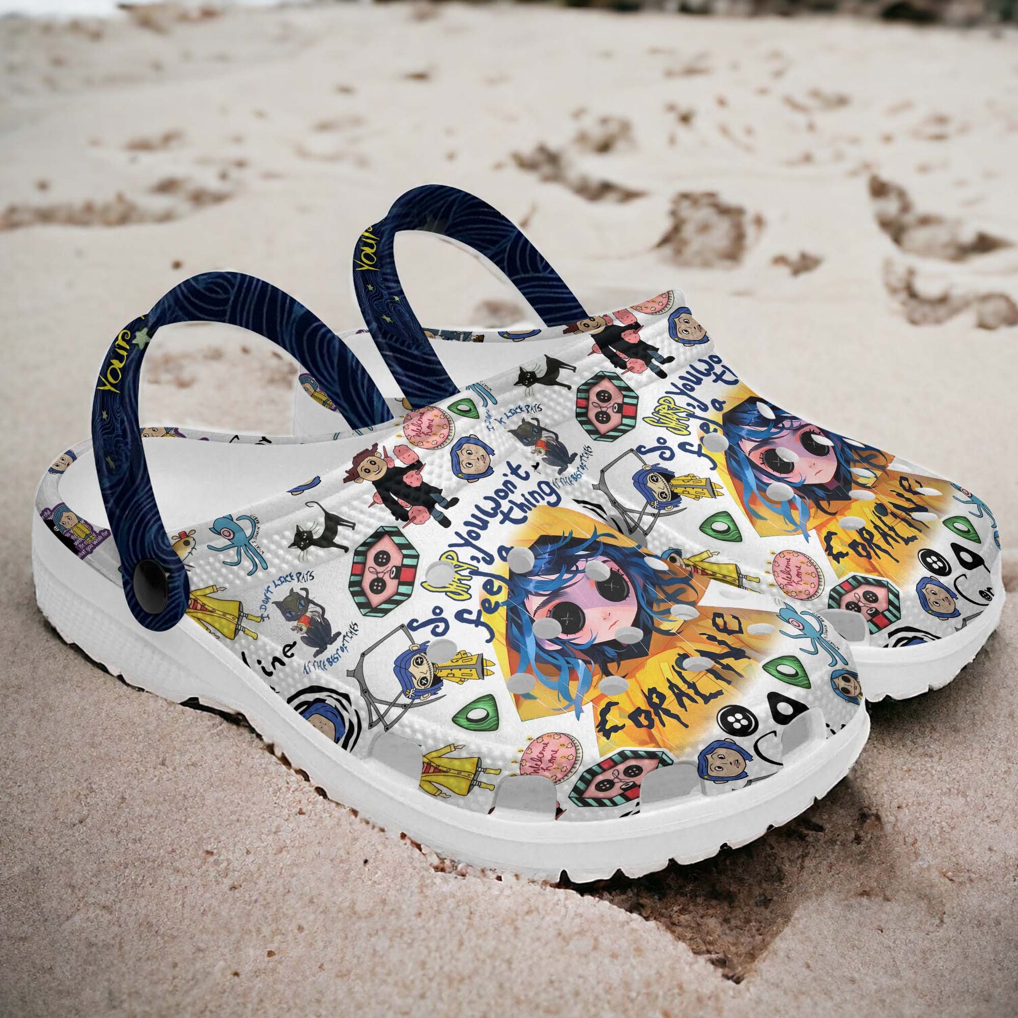 Merchidea Coraline Cartoon Crocs Crocband Clogs Shoes Comfortable For Men Women and Kids