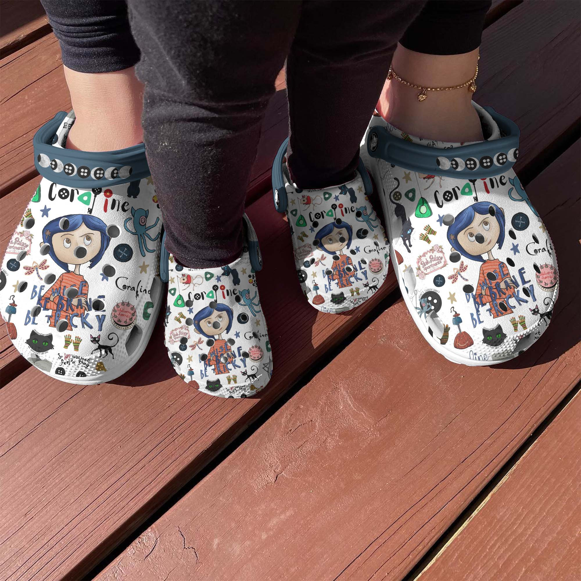 Merchidea Coraline Cartoon Crocs Crocband Clogs Shoes Comfortable For Men Women and Kids