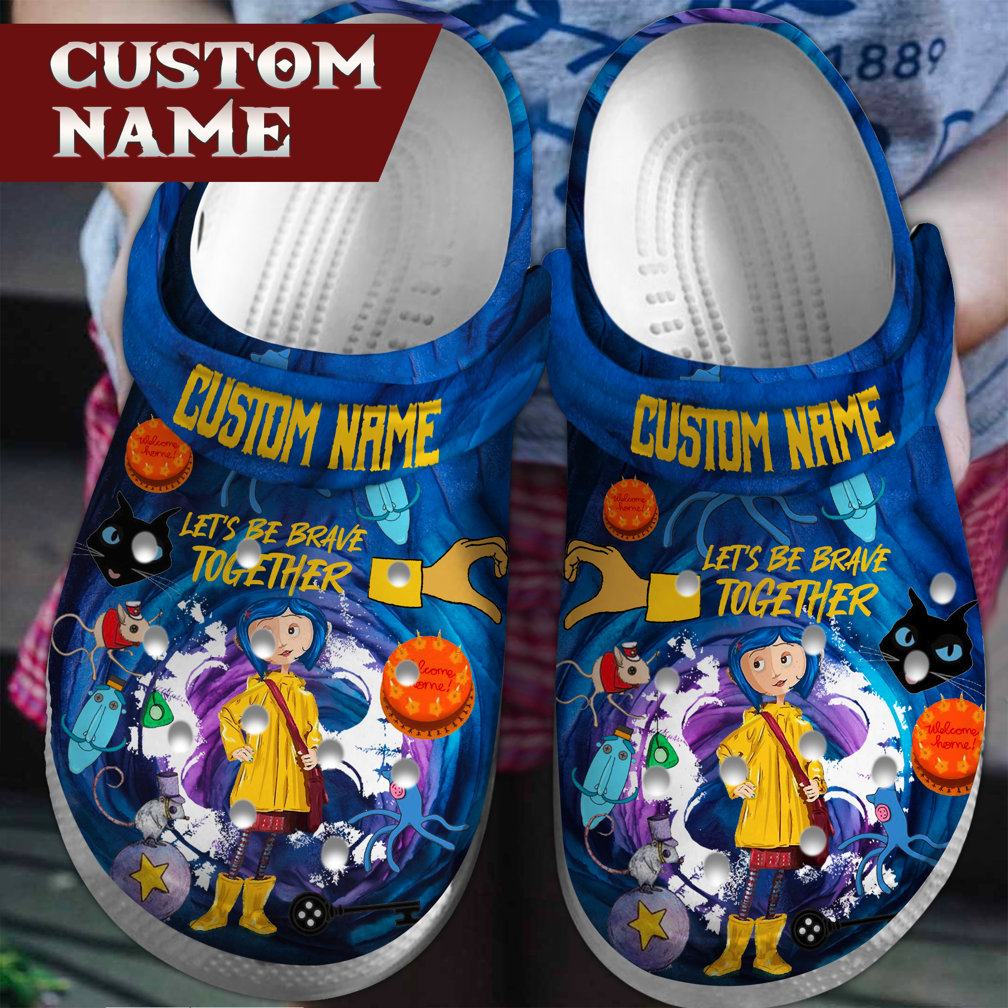Merchidea Coraline Cartoon Crocs Crocband Clogs Shoes Comfortable For Men Women and Kids