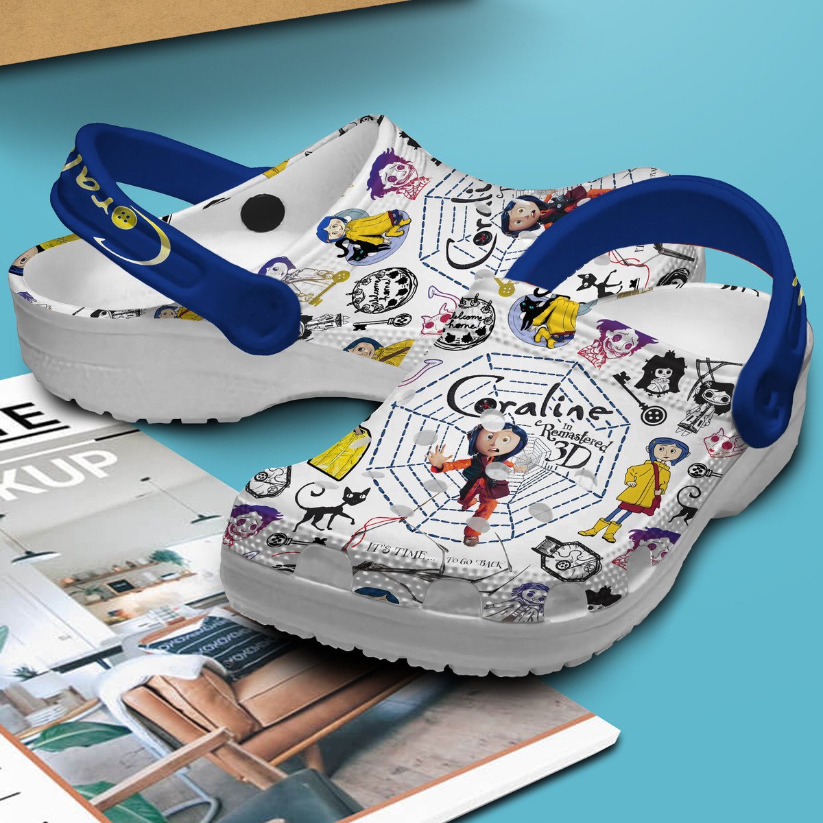 Merchidea Coraline Movie Crocs Crocband Clogs Shoes Comfortable For Men Women and Kids