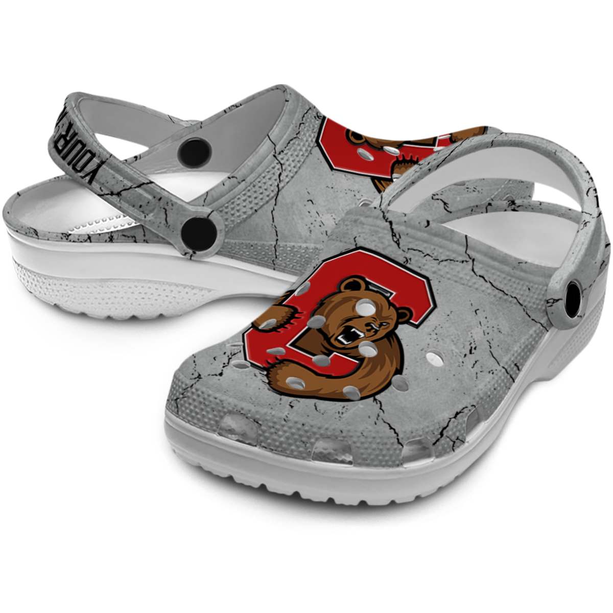 Merchidea Cornell Big Red NCAA Sport Crocs Crocband Clogs Shoes Comfortable For Men Women and Kids