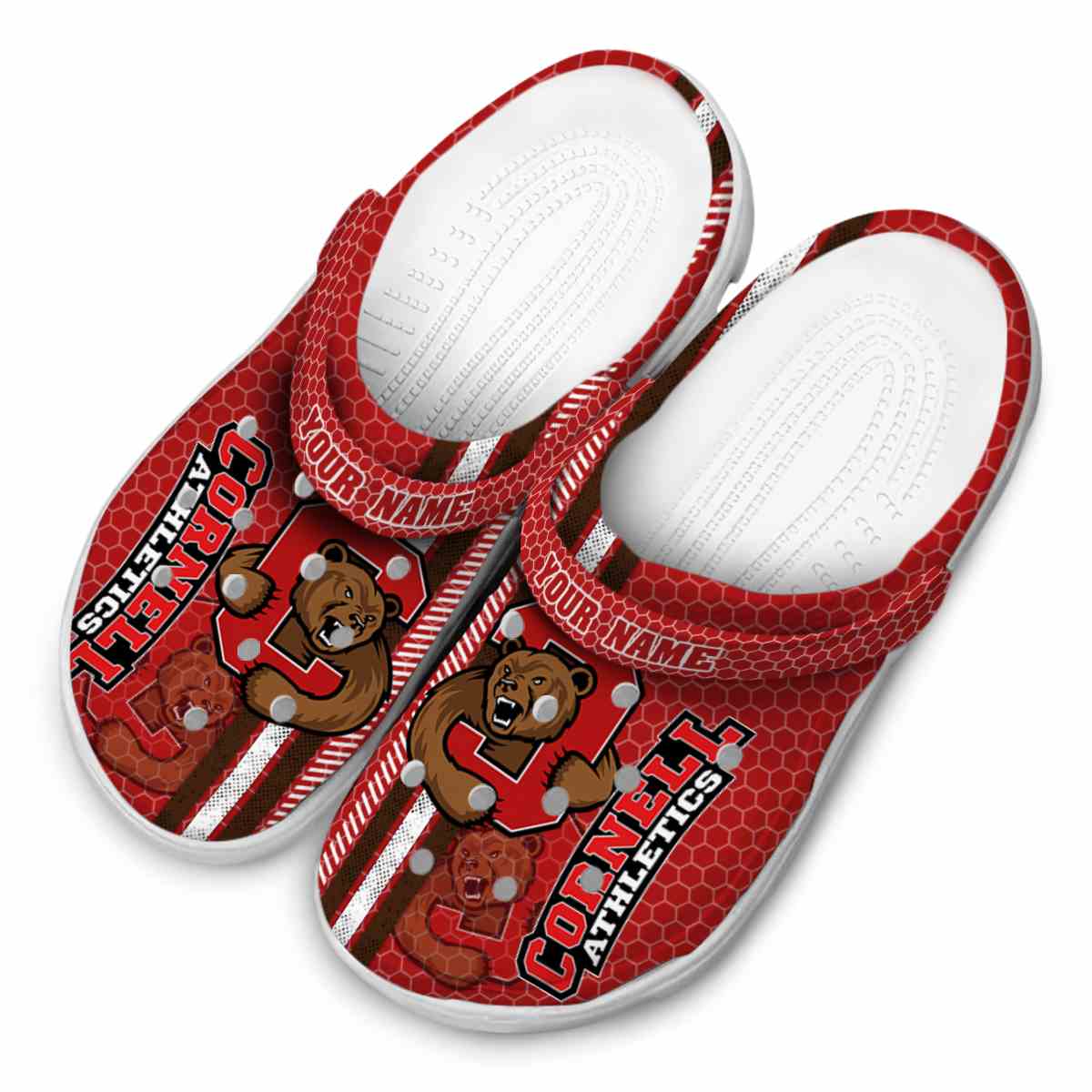 Merchidea Cornell Big Red NCAA Sport Crocs Crocband Clogs Shoes Comfortable For Men Women and Kids