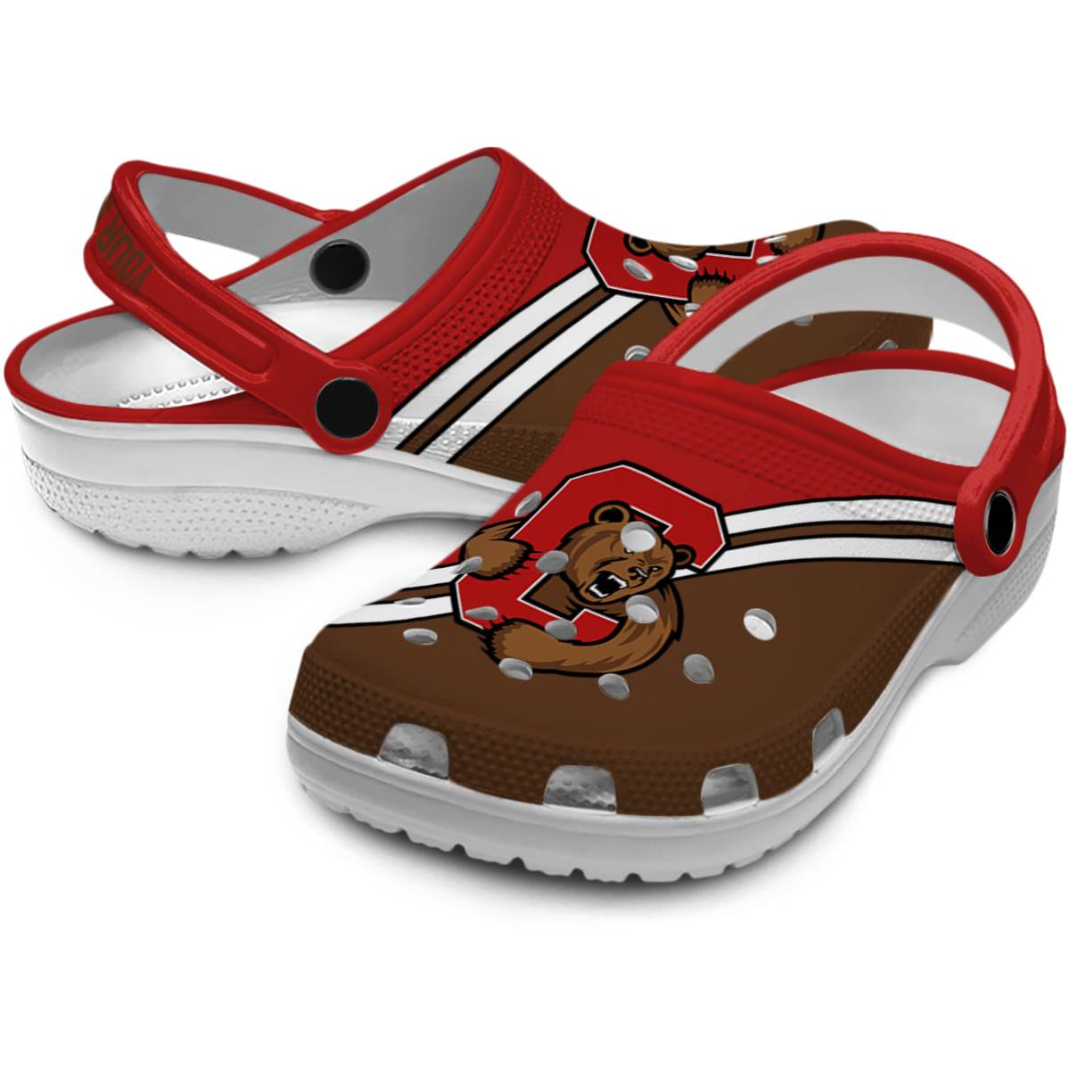 Merchidea Cornell Big Red NCAA Sport Crocs Crocband Clogs Shoes Comfortable For Men Women and Kids