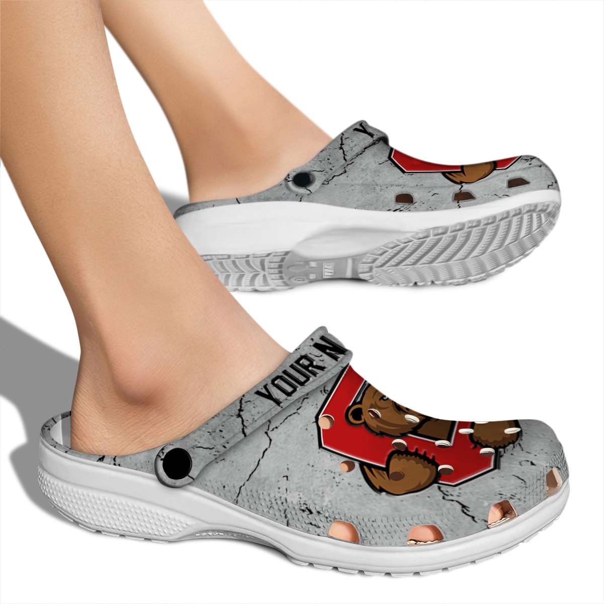 Merchidea Cornell Big Red NCAA Sport Crocs Crocband Clogs Shoes Comfortable For Men Women and Kids