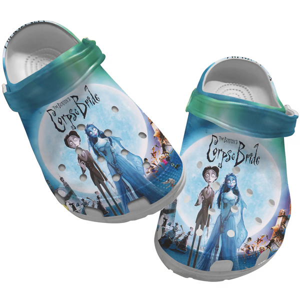 Merchidea Corpse Bride Movie Crocs Crocband Clogs Shoes Comfortable For Men Women and Kids