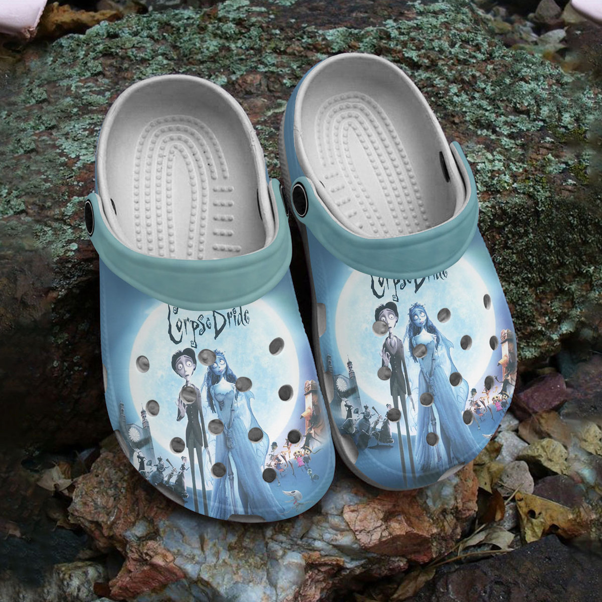 Merchidea Corpse Bride Movie Crocs Crocband Clogs Shoes Comfortable For Men Women and Kids