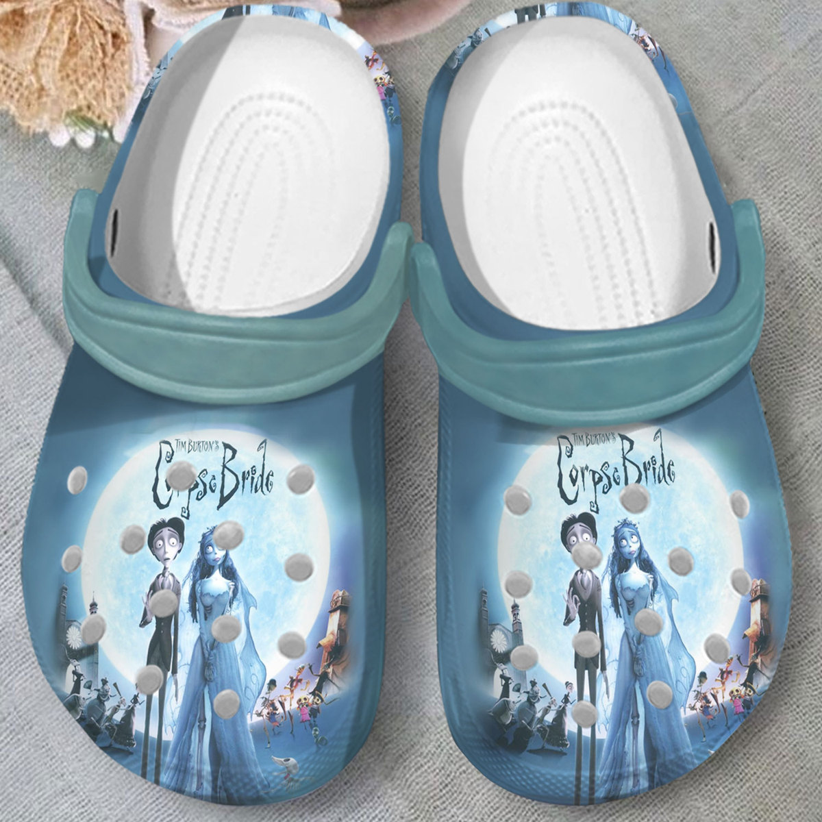 Merchidea Corpse Bride Movie Crocs Crocband Clogs Shoes Comfortable For Men Women and Kids