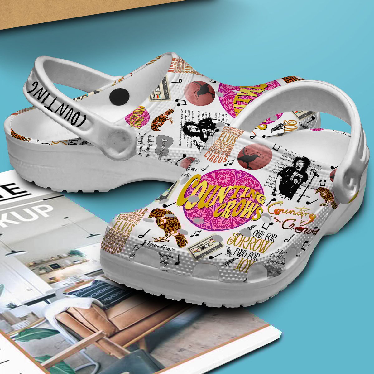 Merchidea Counting Crows Music Crocs Crocband Clogs Shoes Comfortable For Men Women and Kids
