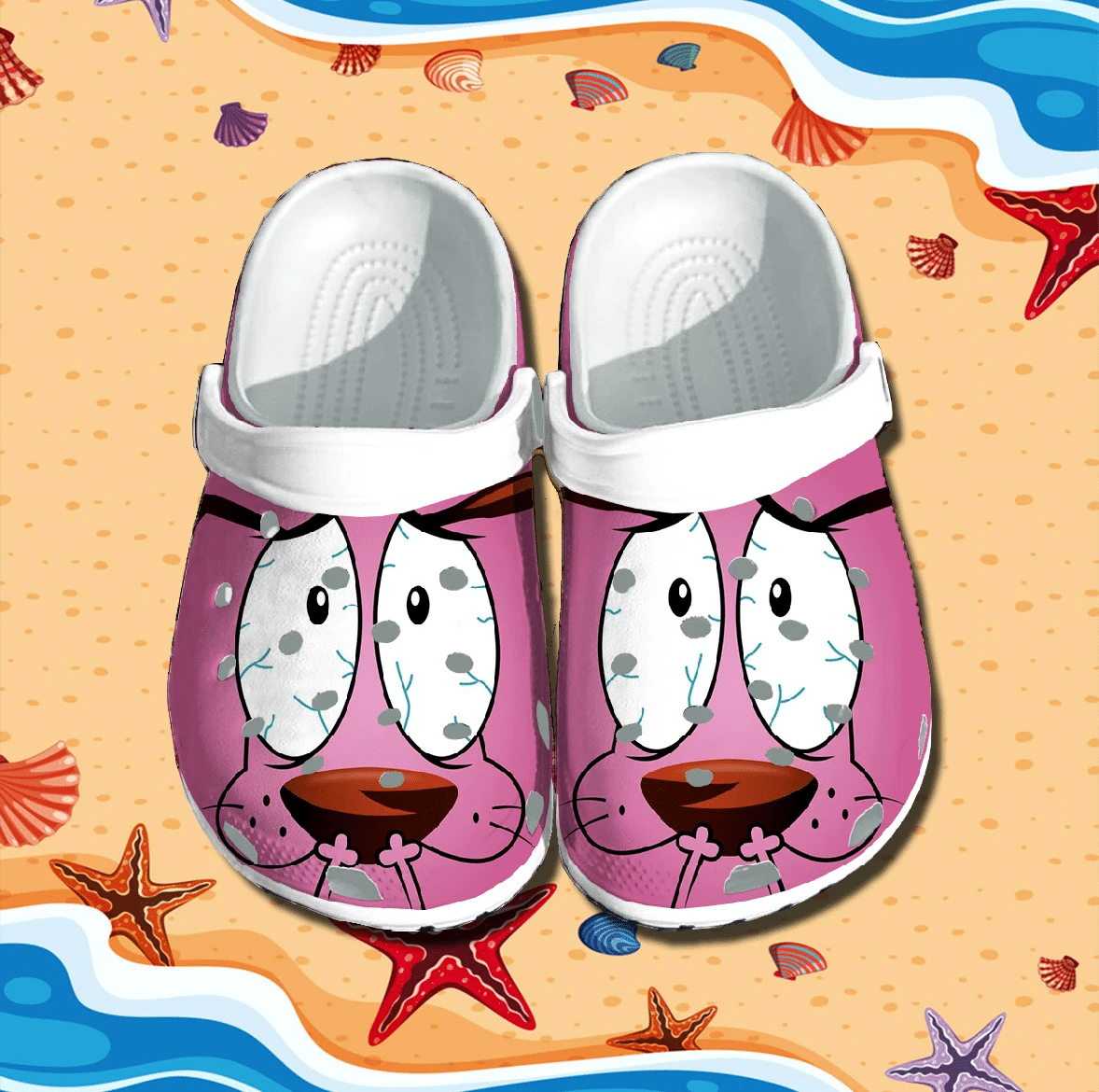 Merchidea Courage the Cowardly Dog Crocs Clog Shoes