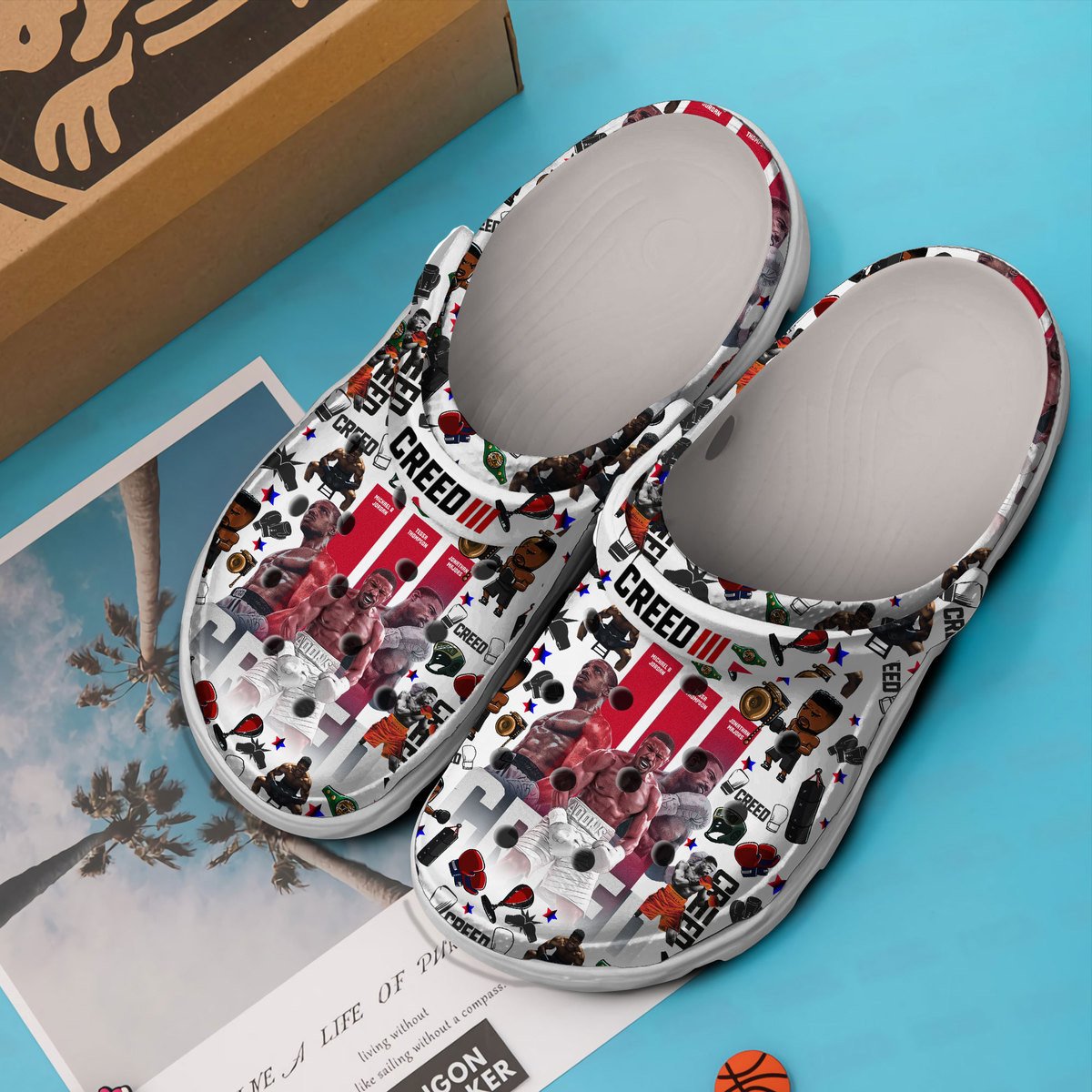 Merchidea Creed III Movie Crocs Crocband Clogs Shoes Comfortable For Men Women and Kids