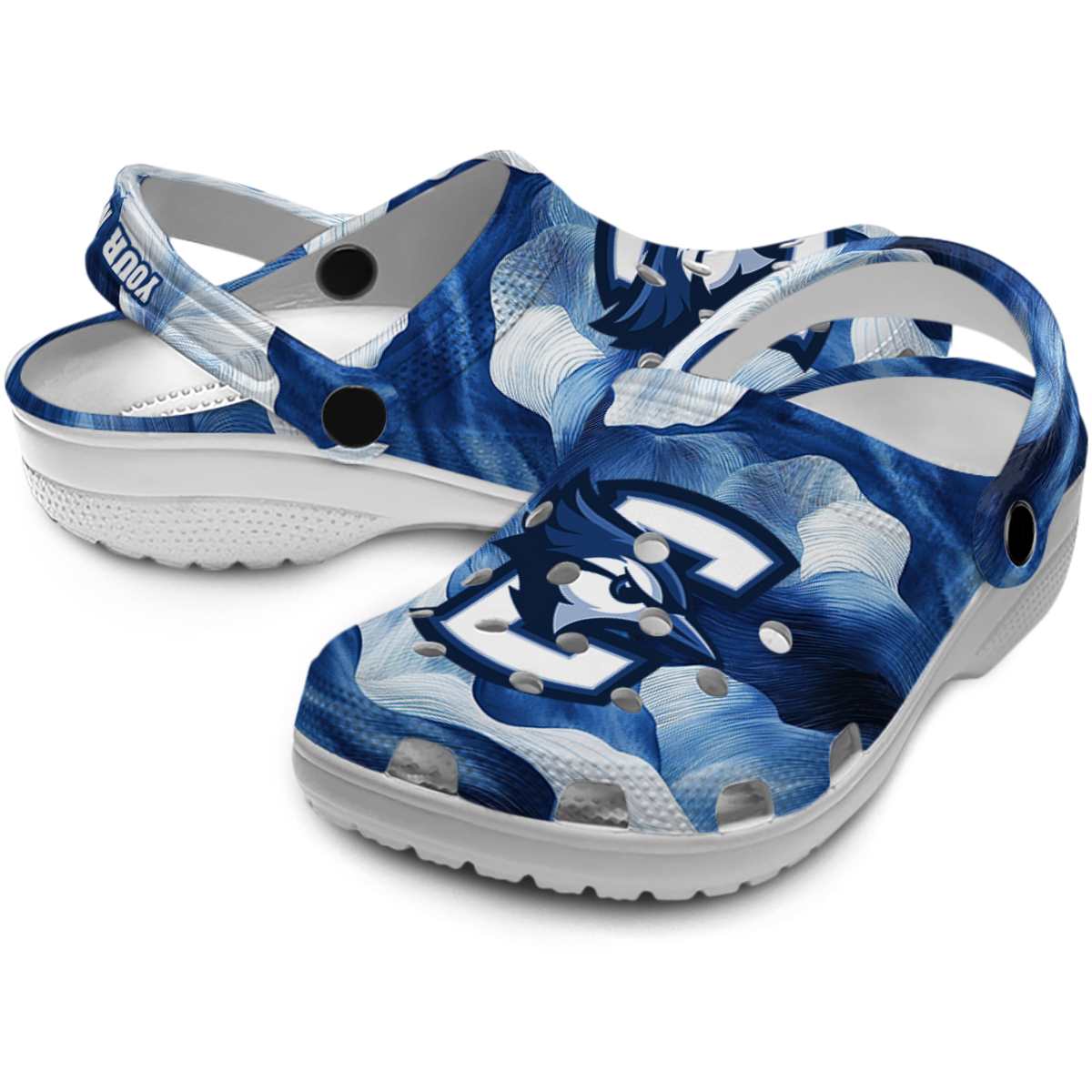 Merchidea Creighton Bluejays NCAA Sport Crocs Crocband Clogs Shoes Comfortable For Men Women and Kids