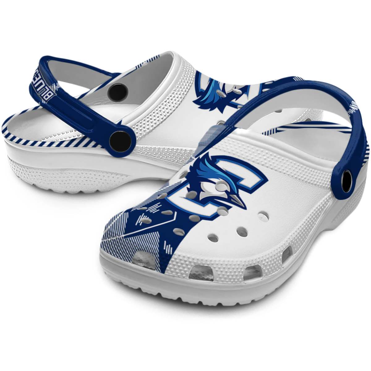 Merchidea Creighton Bluejays NCAA Sport Crocs Crocband Clogs Shoes Comfortable For Men Women and Kids