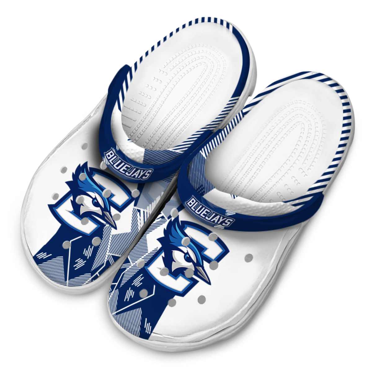Merchidea Creighton Bluejays NCAA Sport Crocs Crocband Clogs Shoes Comfortable For Men Women and Kids