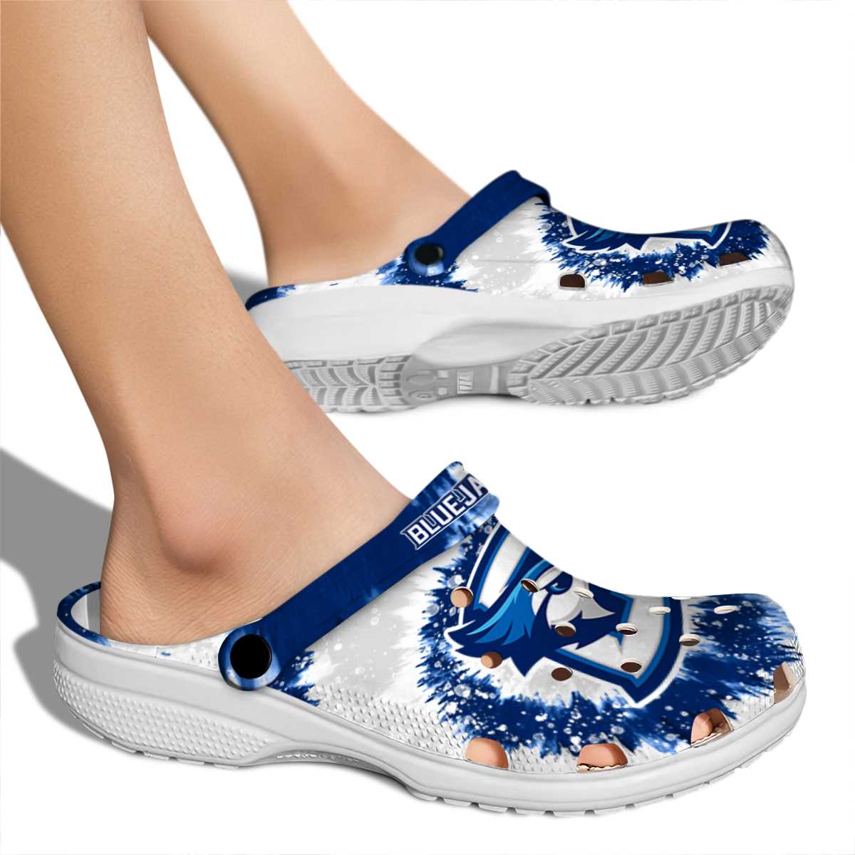 Merchidea Creighton Bluejays NCAA Sport Crocs Crocband Clogs Shoes Comfortable For Men Women and Kids