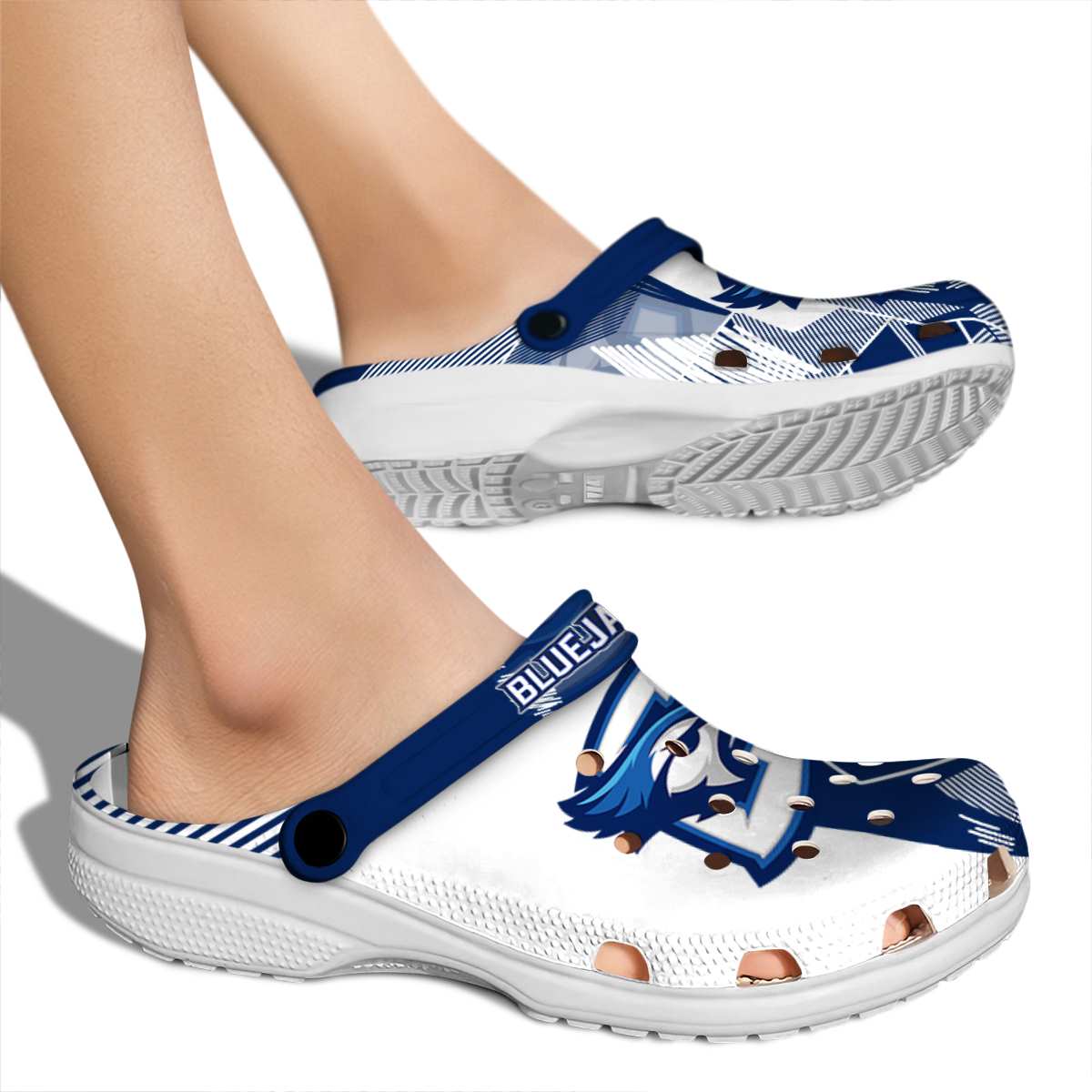Merchidea Creighton Bluejays NCAA Sport Crocs Crocband Clogs Shoes Comfortable For Men Women and Kids